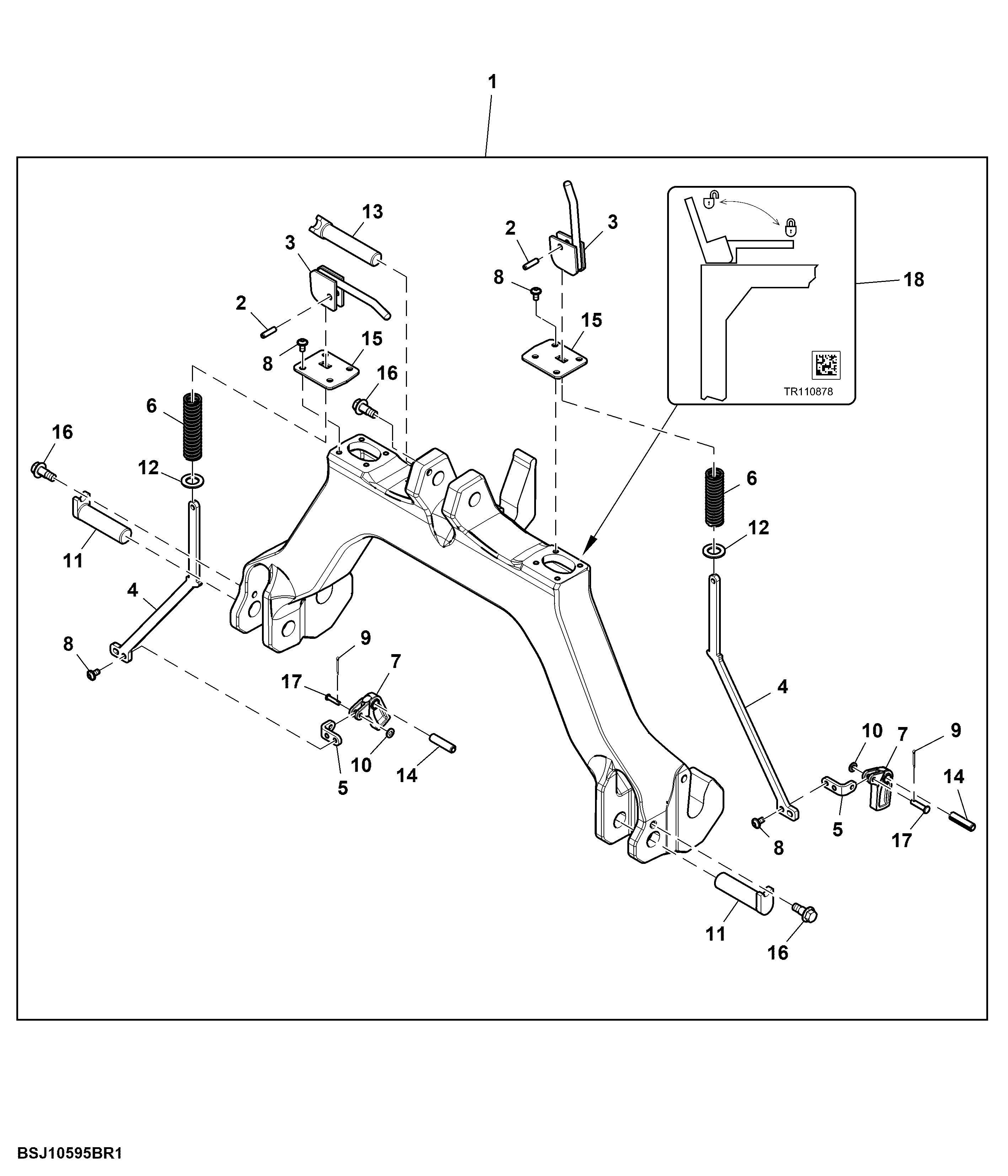 Implement Quick Coupler, Category 2, Attachment