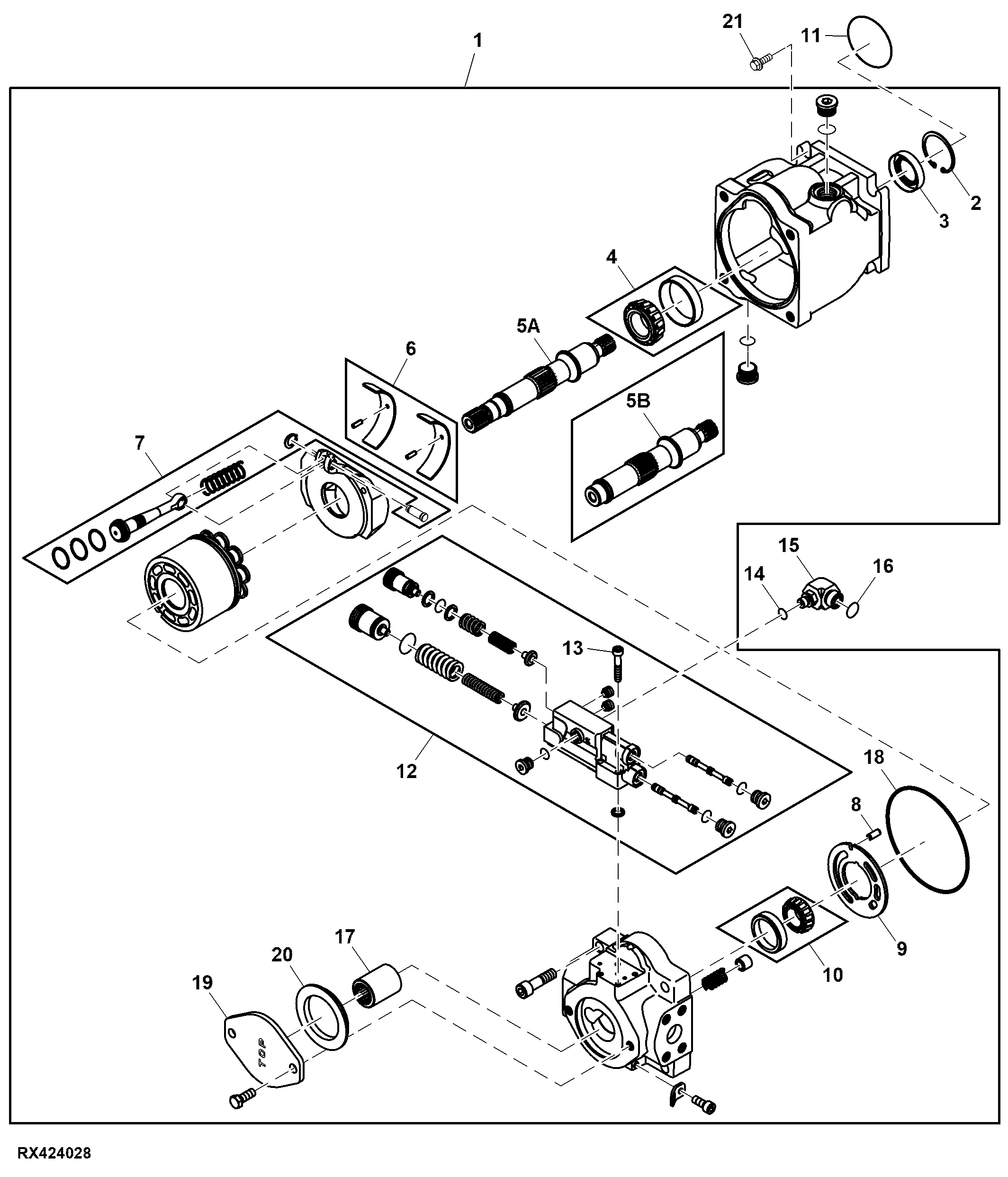 Hydraulic Pump, 75cc, 48GPM Standard Flow Hydraulic System W/ 30GPM Flow