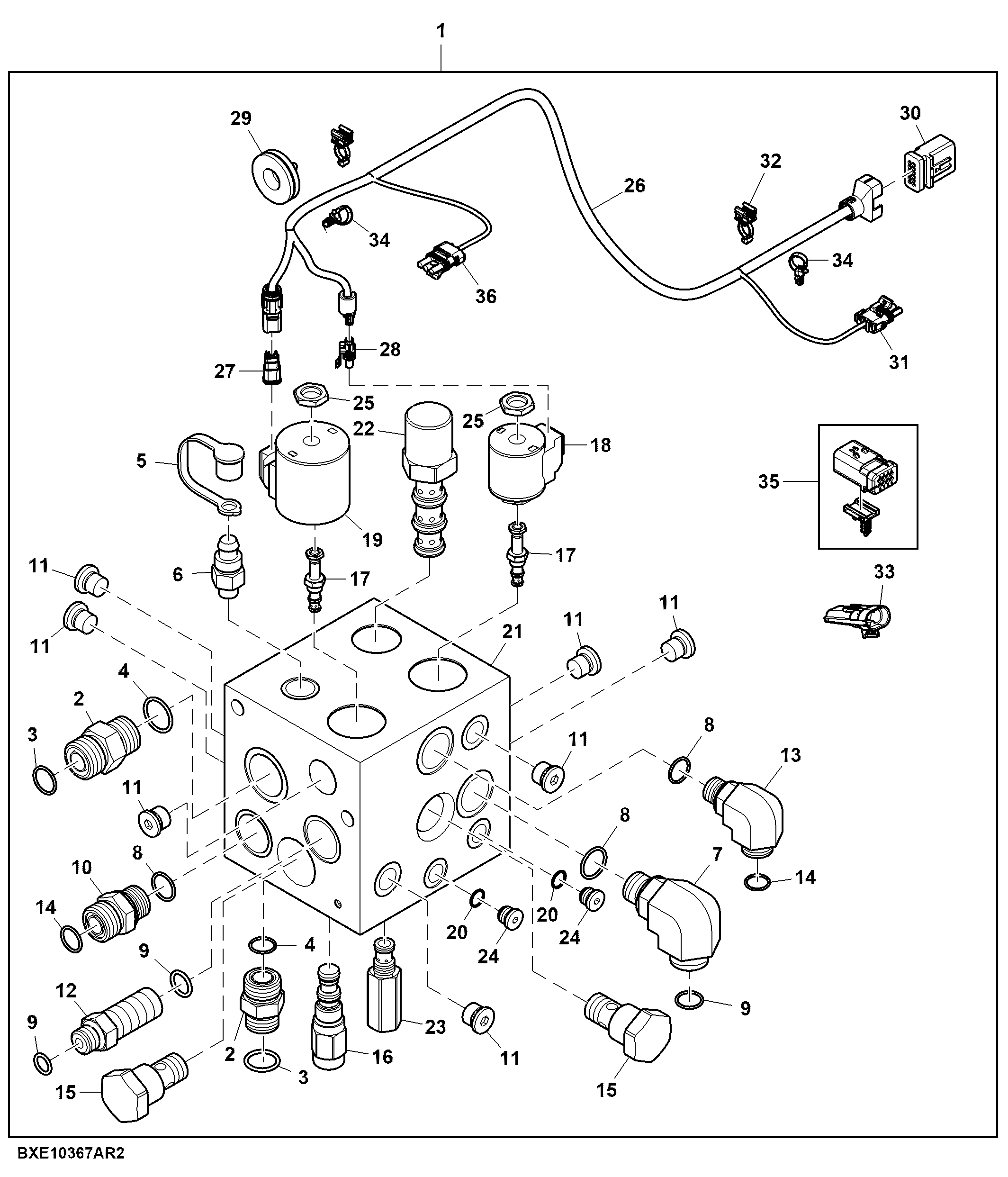 Hydraulic and Electrical Components for Dual Speed Straw Spreader, Attachment, 2 of 2