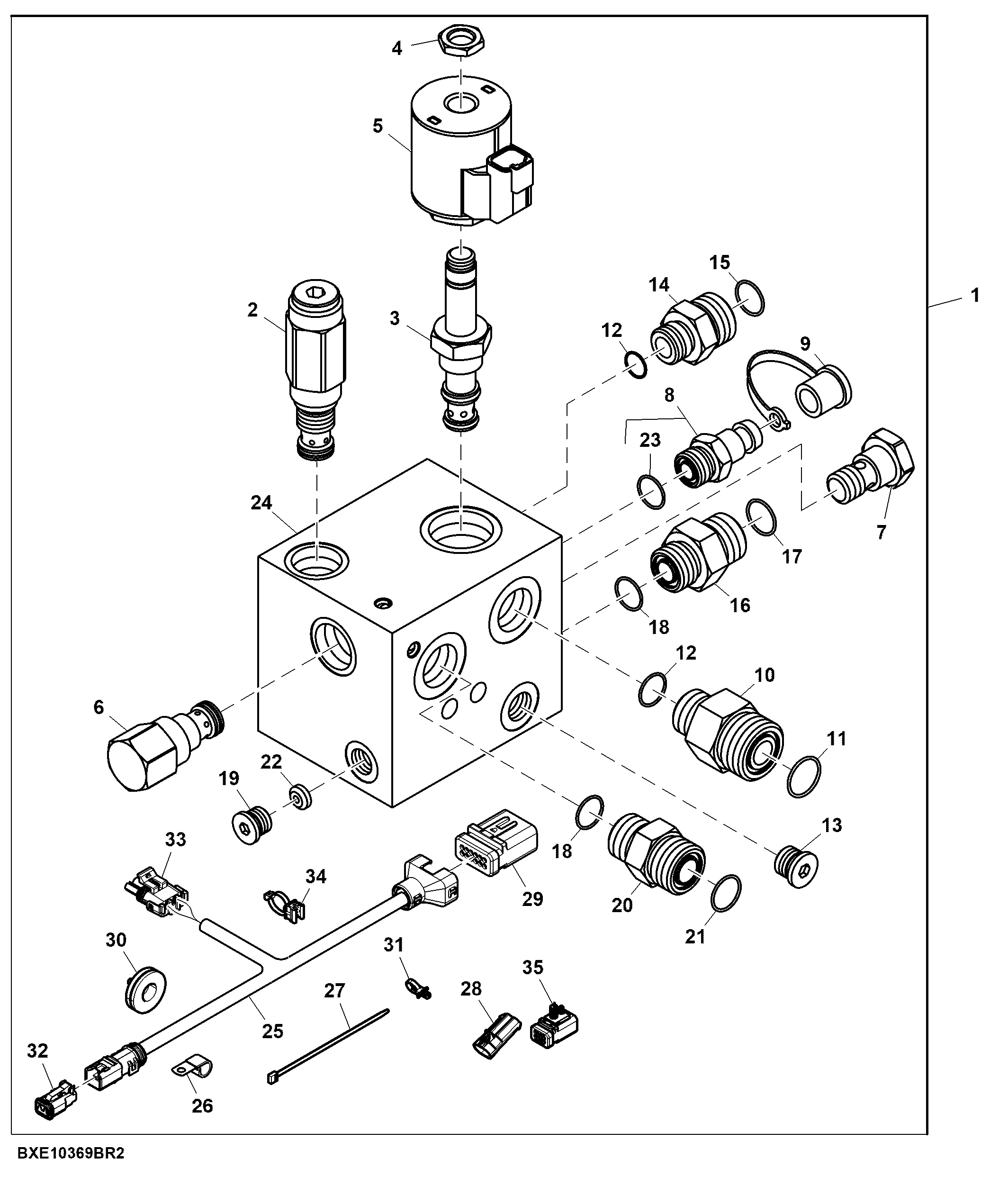 Straw Spreader Control Valve, Single Flow Attachment, 2 of 2