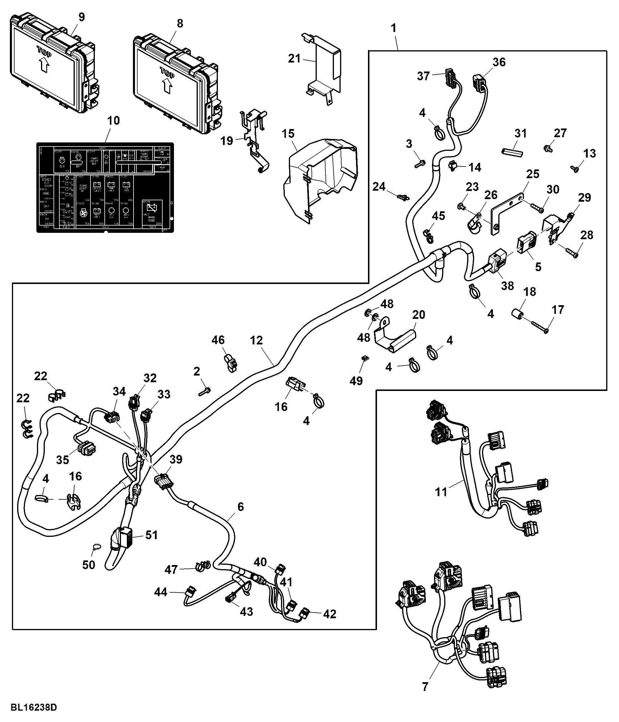 Wiring Harness, Electrical Midstack SCV, Attachment (1/2)