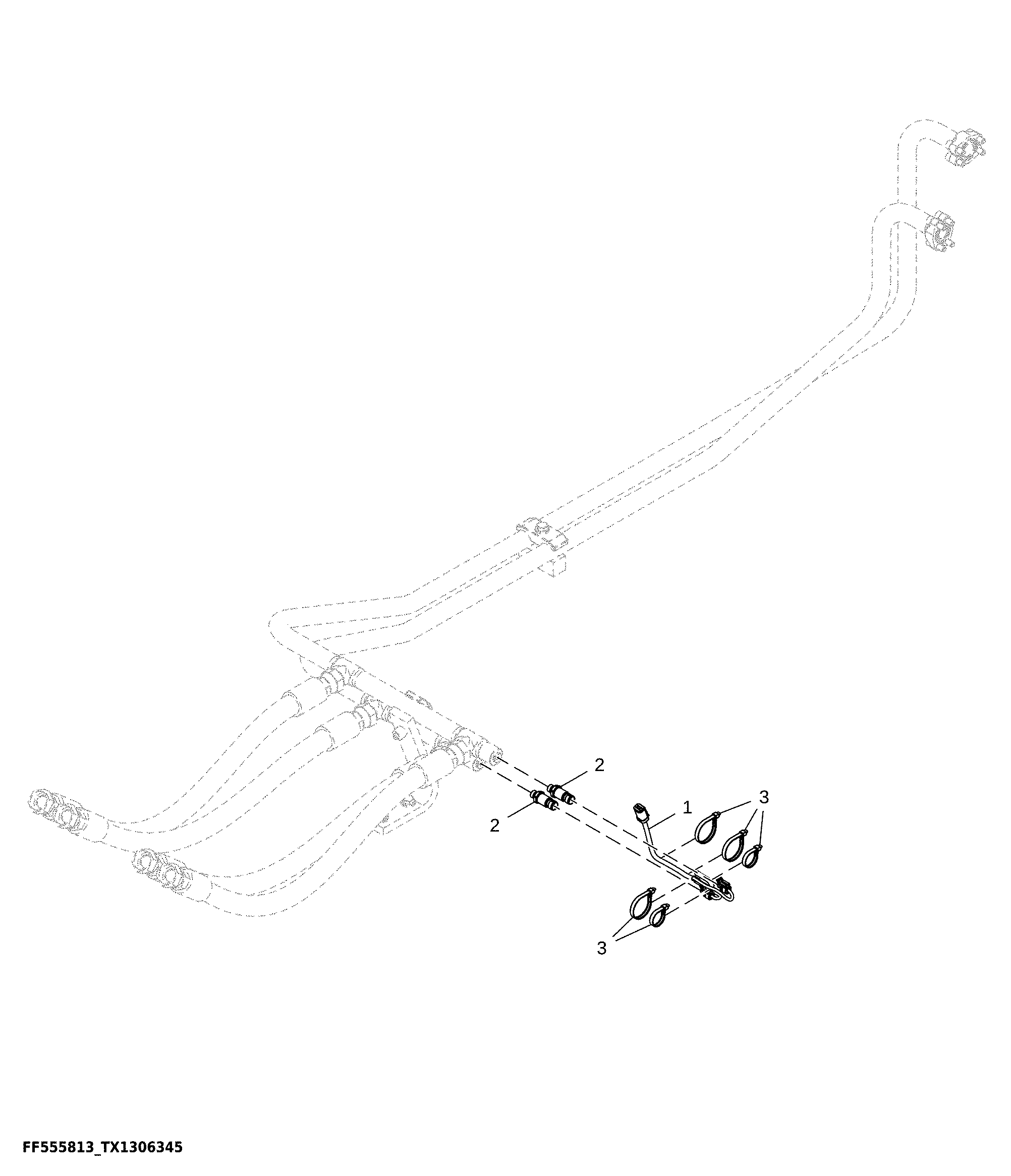Machine Control Pressure Sensor and Wiring Harness (814997 - )