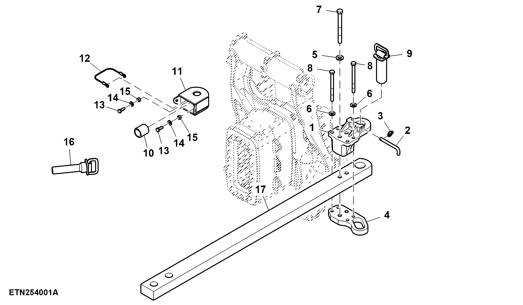 Drawbar, Category 5, W/ Convertible Drawbar Pin (811153 - )