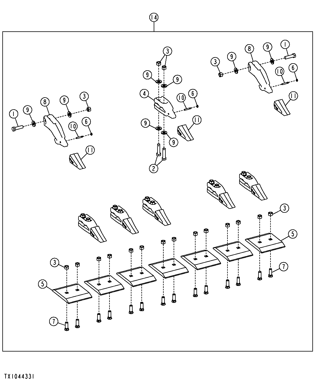 Bucket Teeth with Segments Conversion Kit ( - 637509)