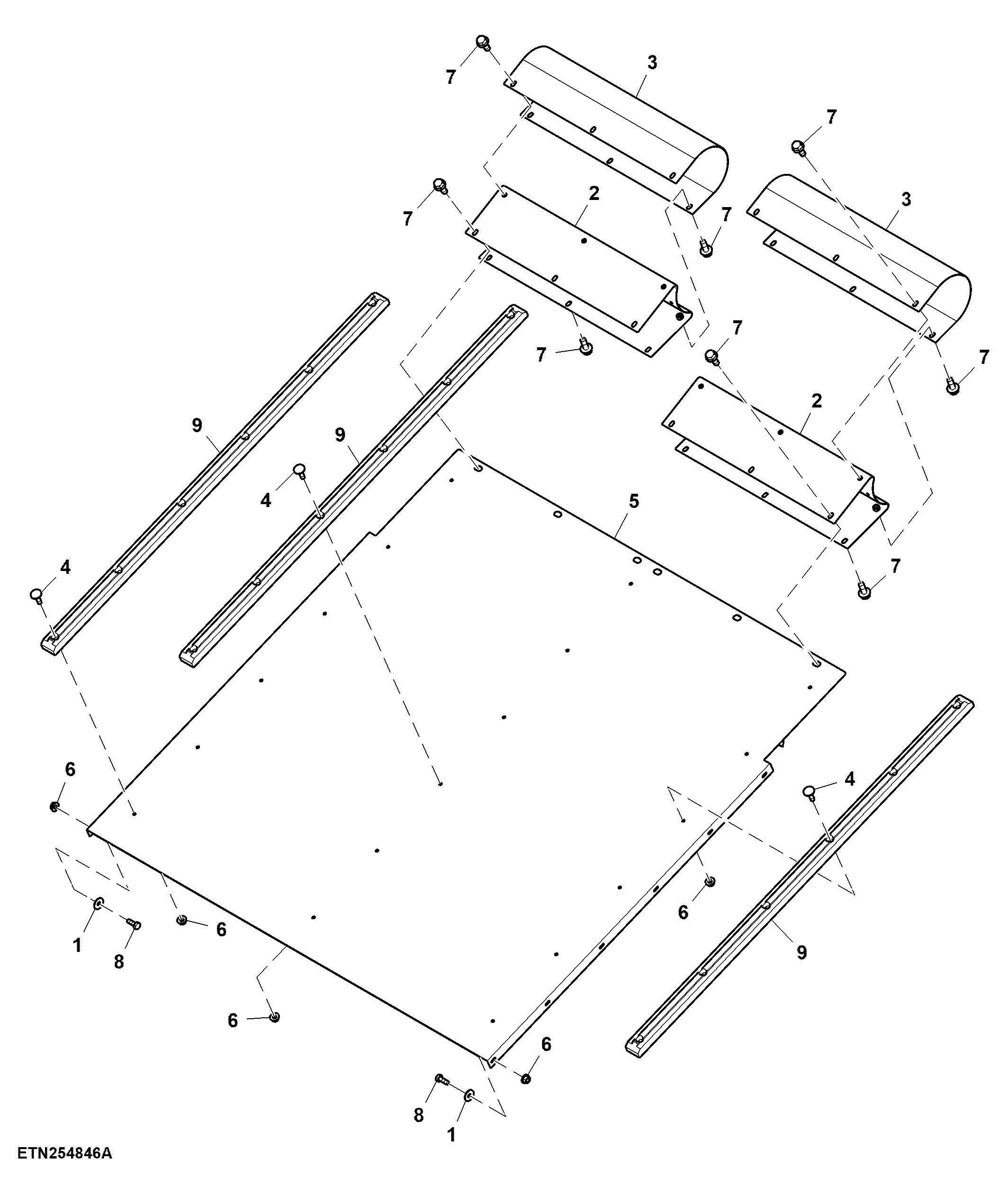 Return Shields, Feeder Conveyor Long (100040 - )