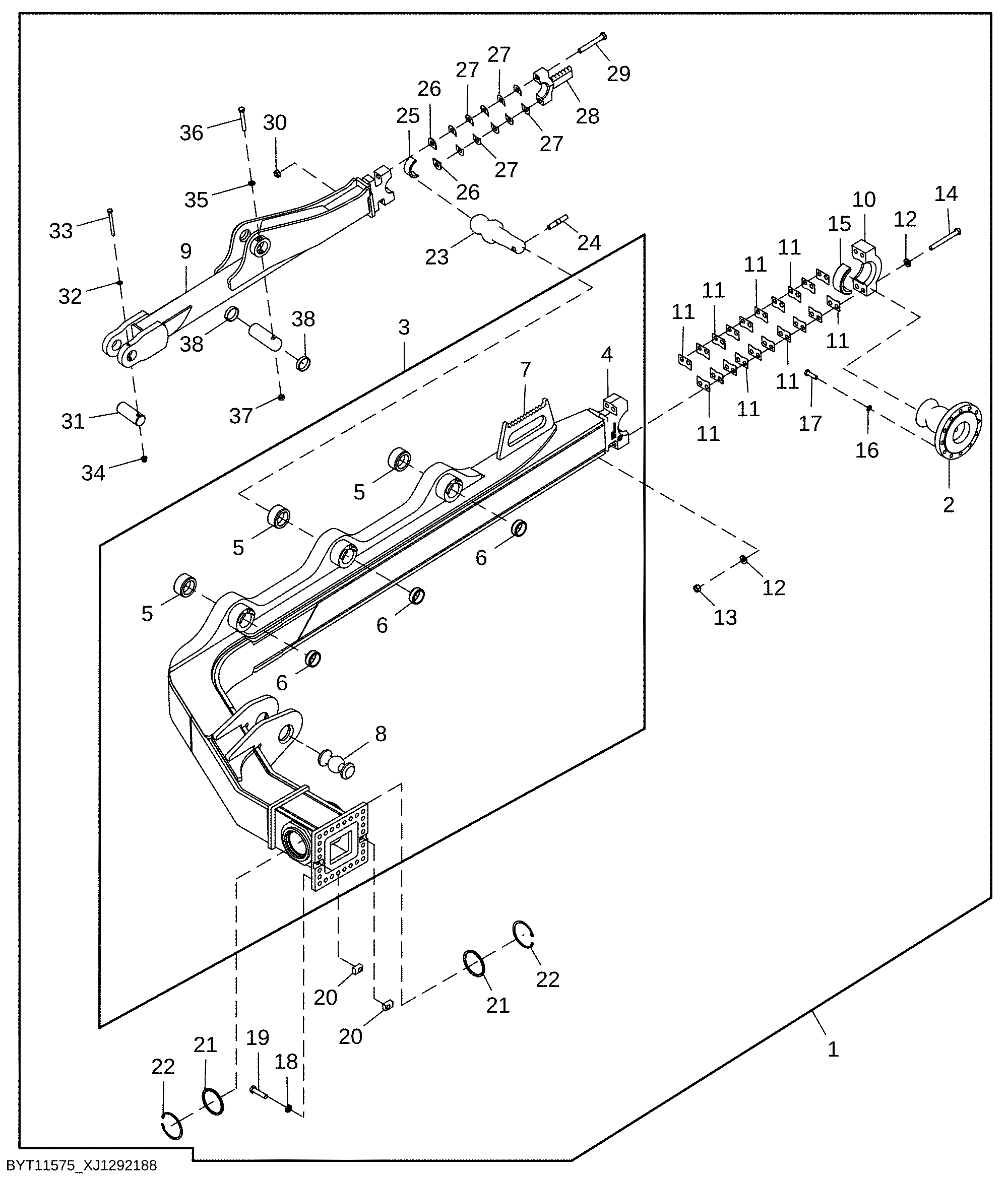 Push Beam, Mechanical Angle Blade Field Kit, Artic, RH