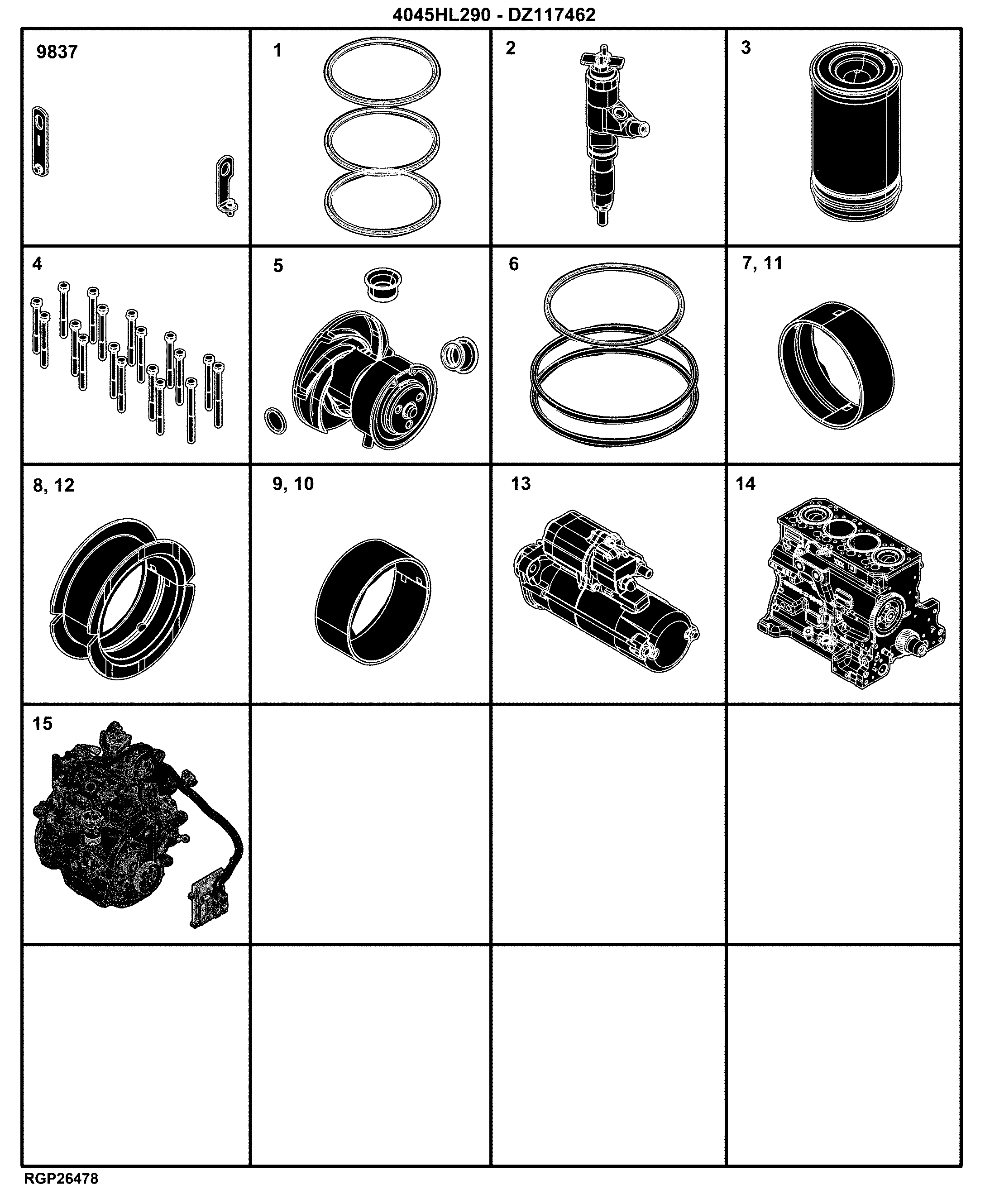 E4 Engine 4045HL290-DZ117462-ETN222045-ETN258167