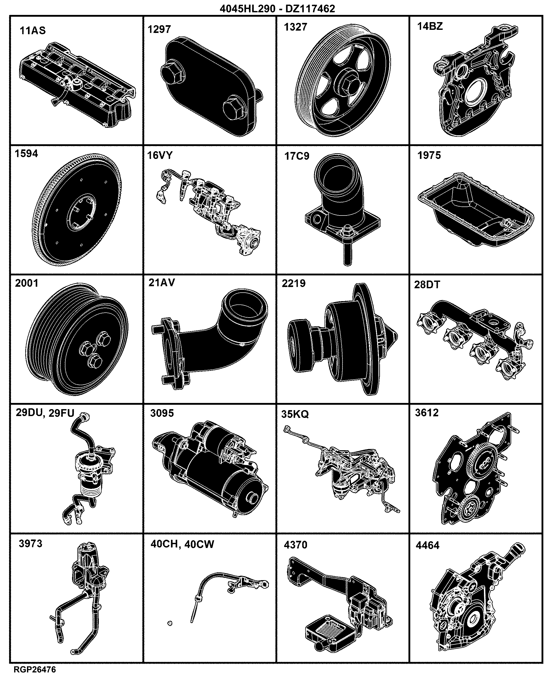 E4 Engine 4045HL290-DZ117462-ETN222045-ETN258167