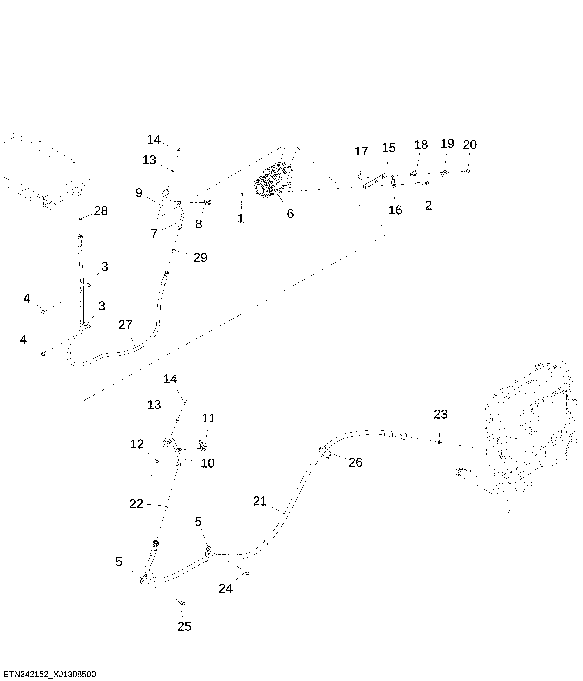 Air Conditioning Compressor And Lines (10597 - )