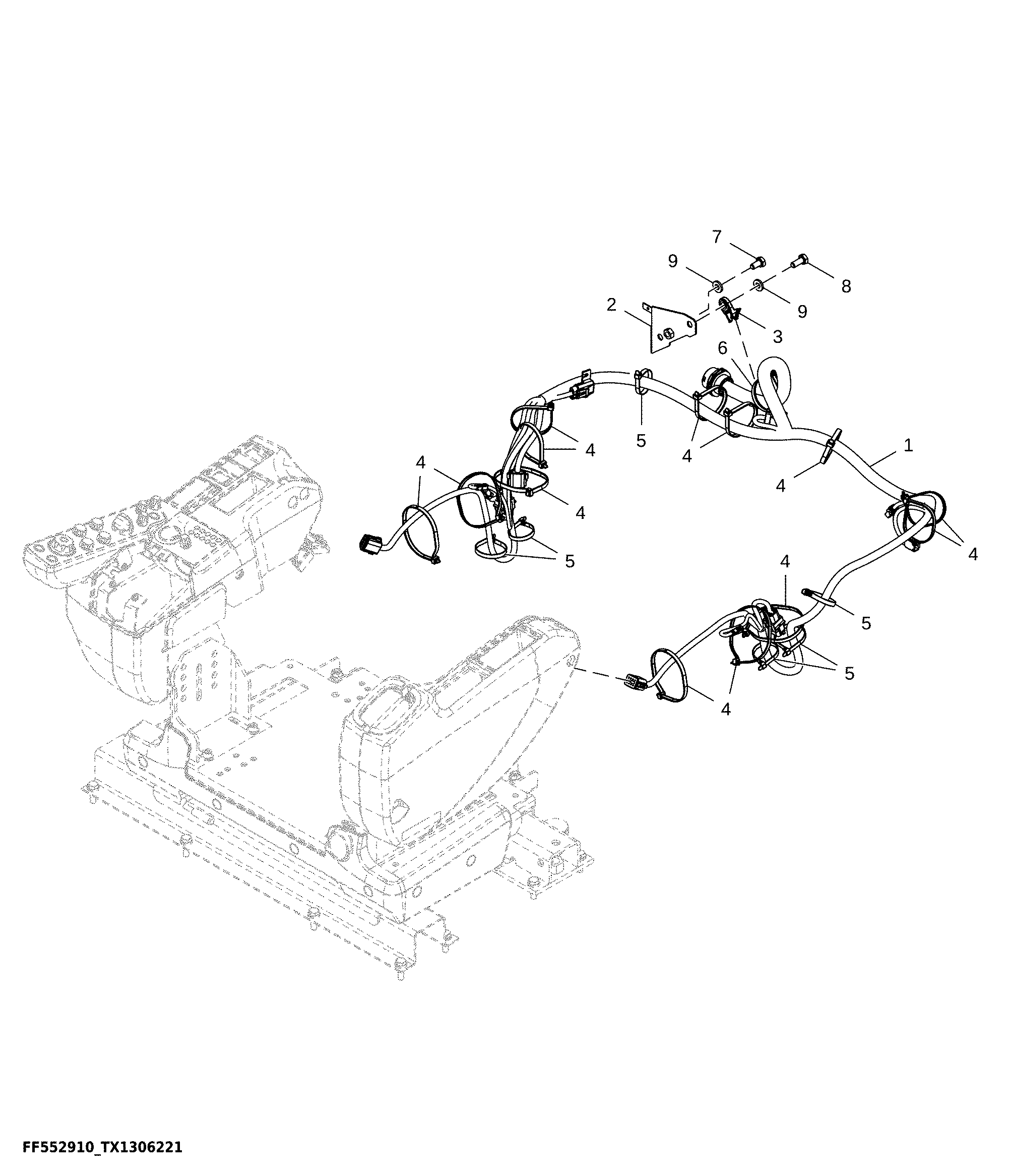 Machine Control Wiring Harness, Cab (236509 - )