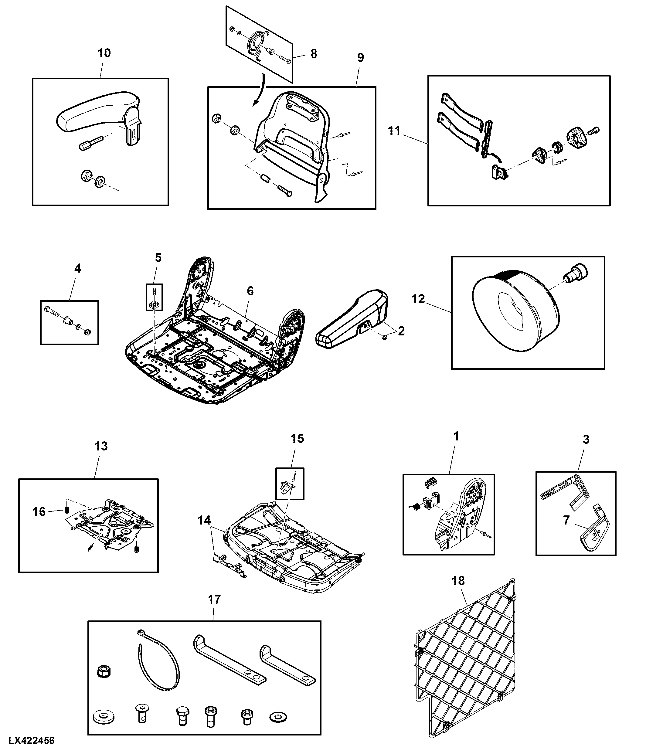 Support / Armrest, Seat, Air Suspended, MSG95GL/731