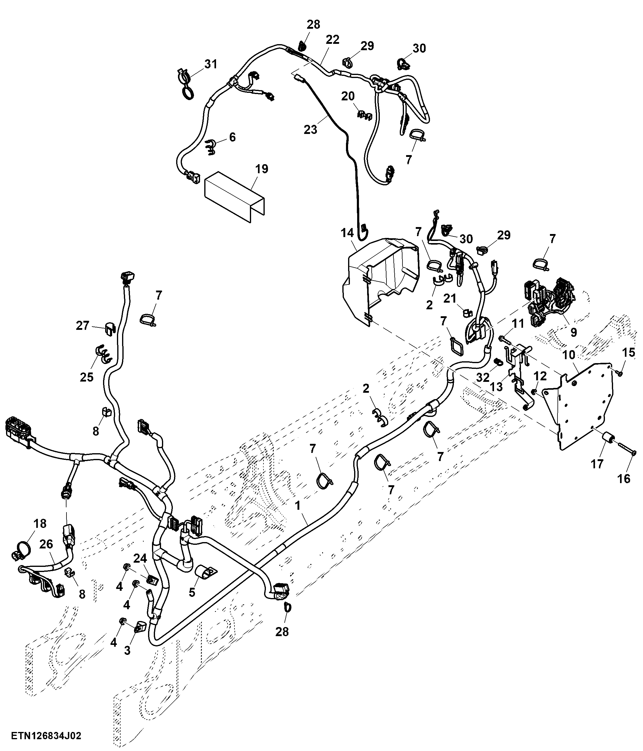 Wiring Harness, Front Chassis, W/ Front Controller, M400 (1/4)