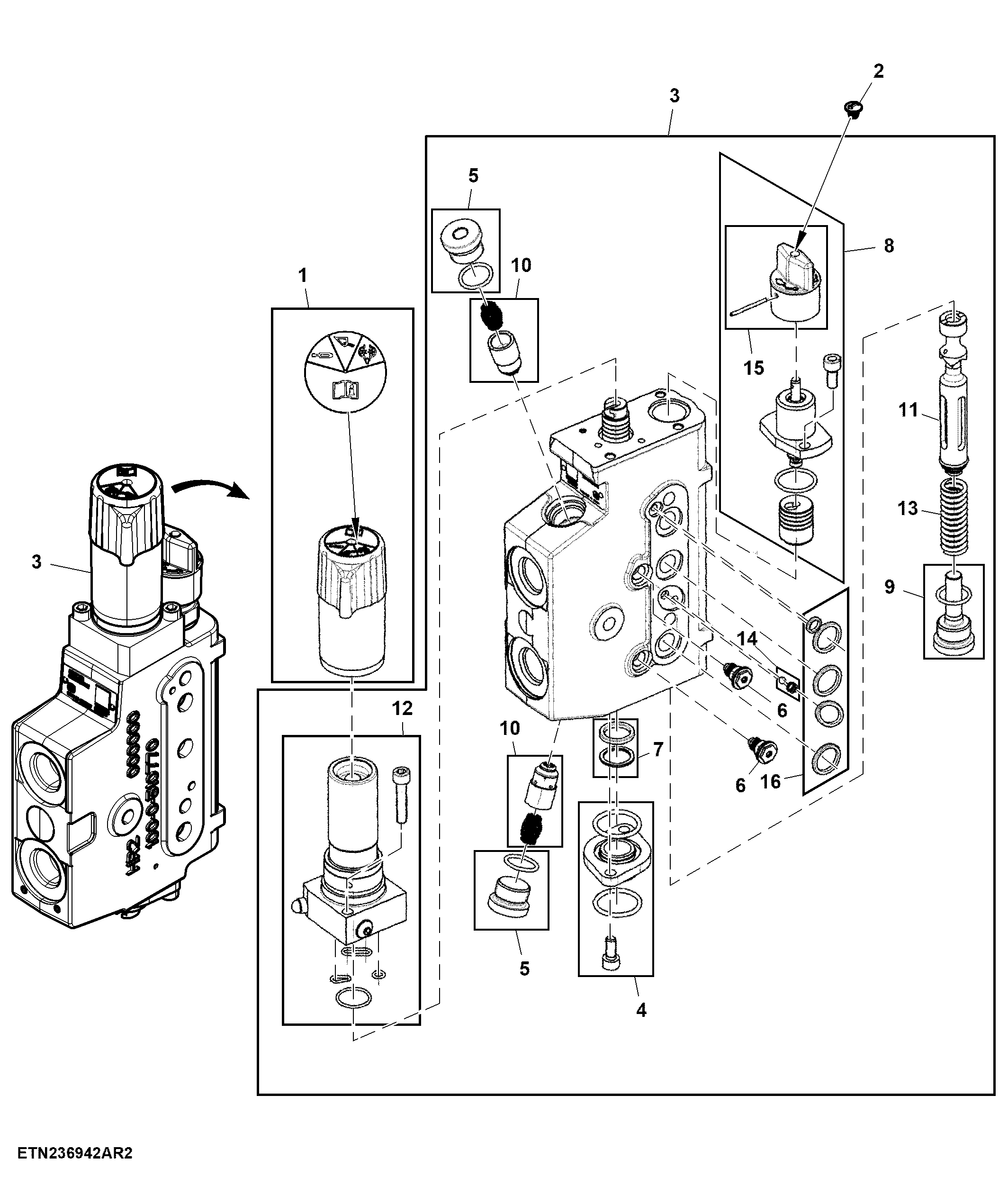 Mechanical SCV 450 Series, Position III, LH (010000 - )