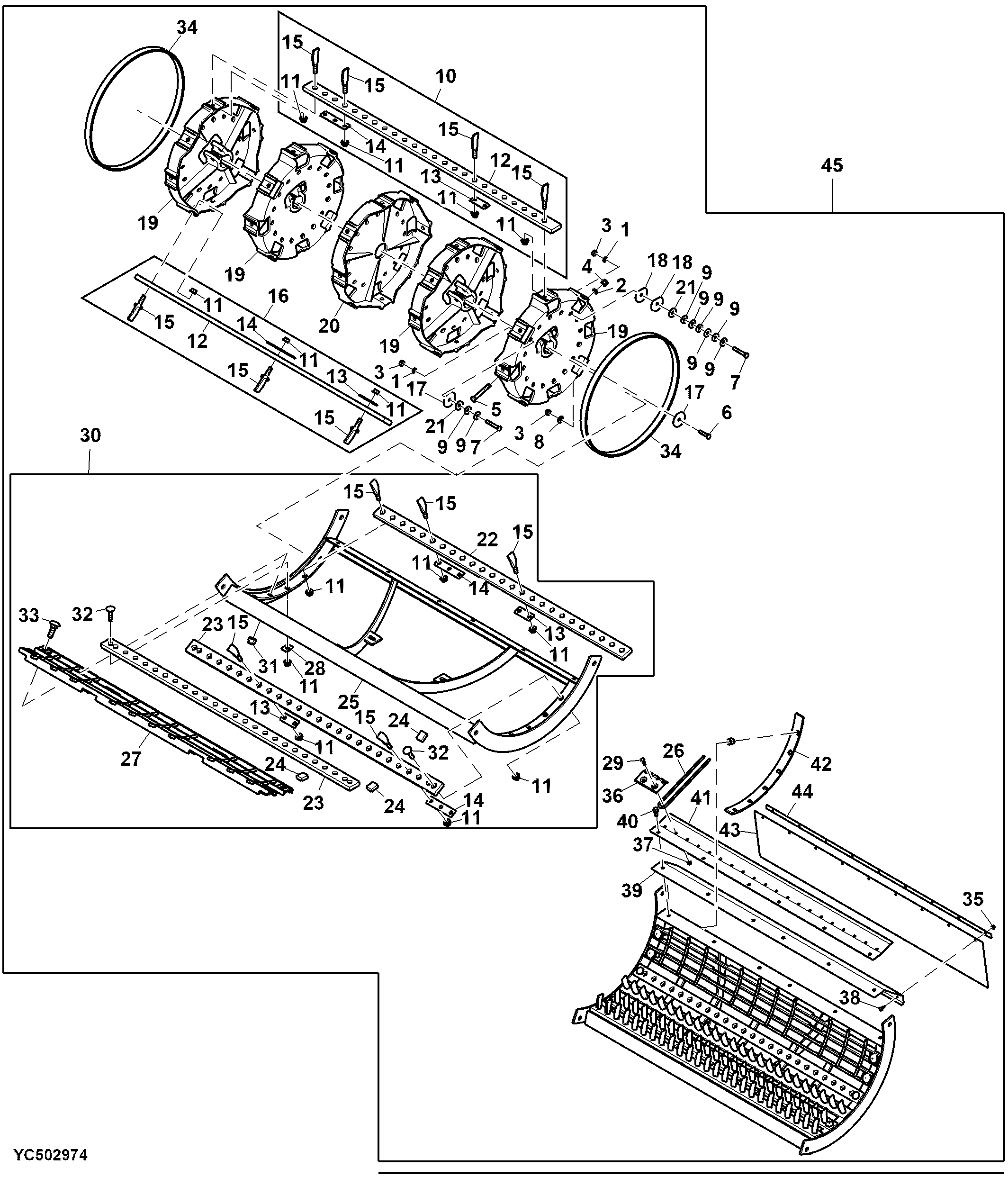 Spike Tooth Cylinder and Concave, Attachment