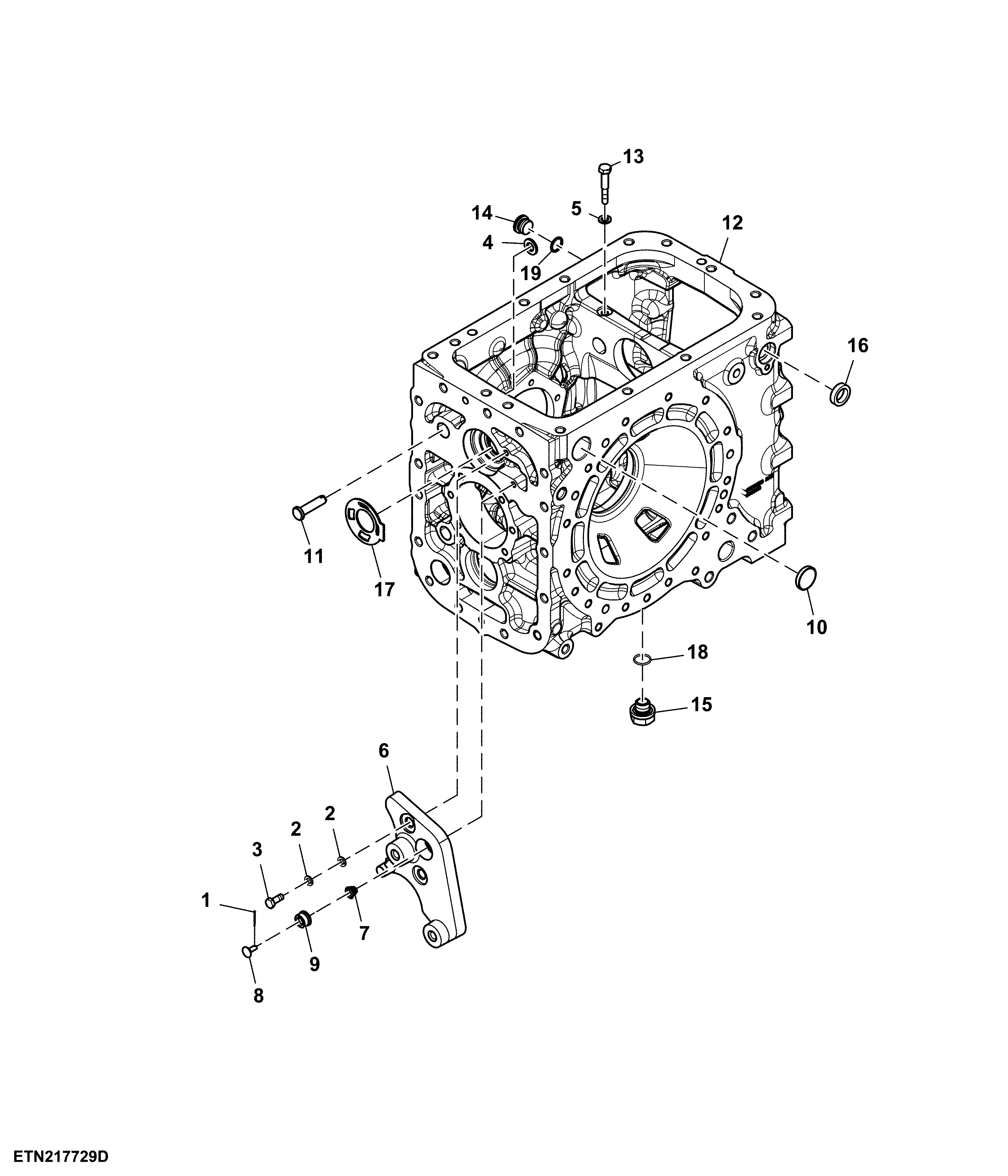Differential Case, 2 Speed PTO, 12 X 4 Transmission