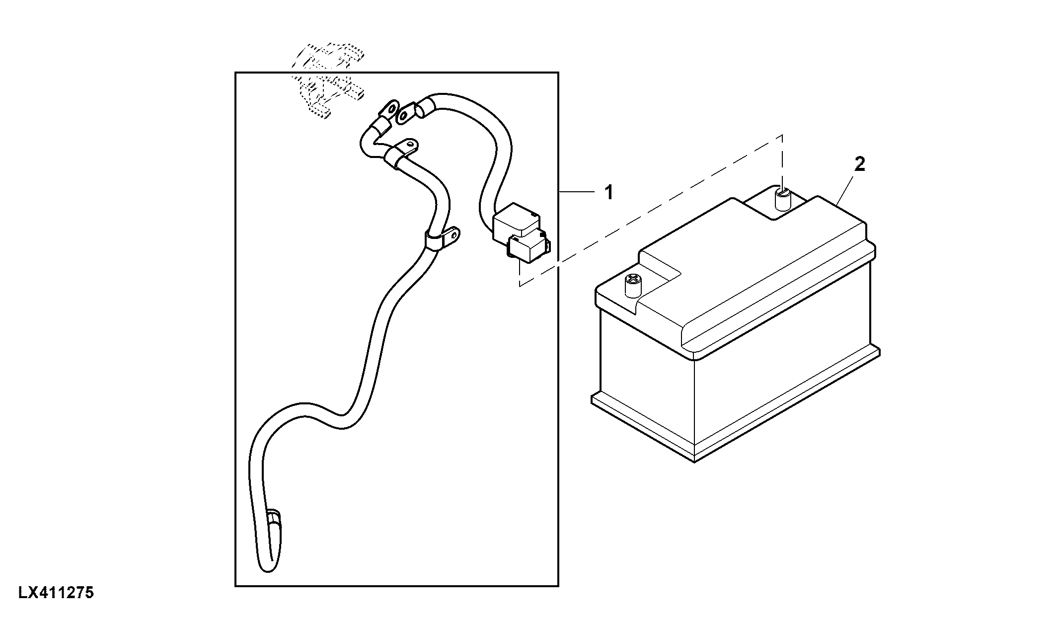 Battery Cable, W/ Battery Cut Off and Jump Start