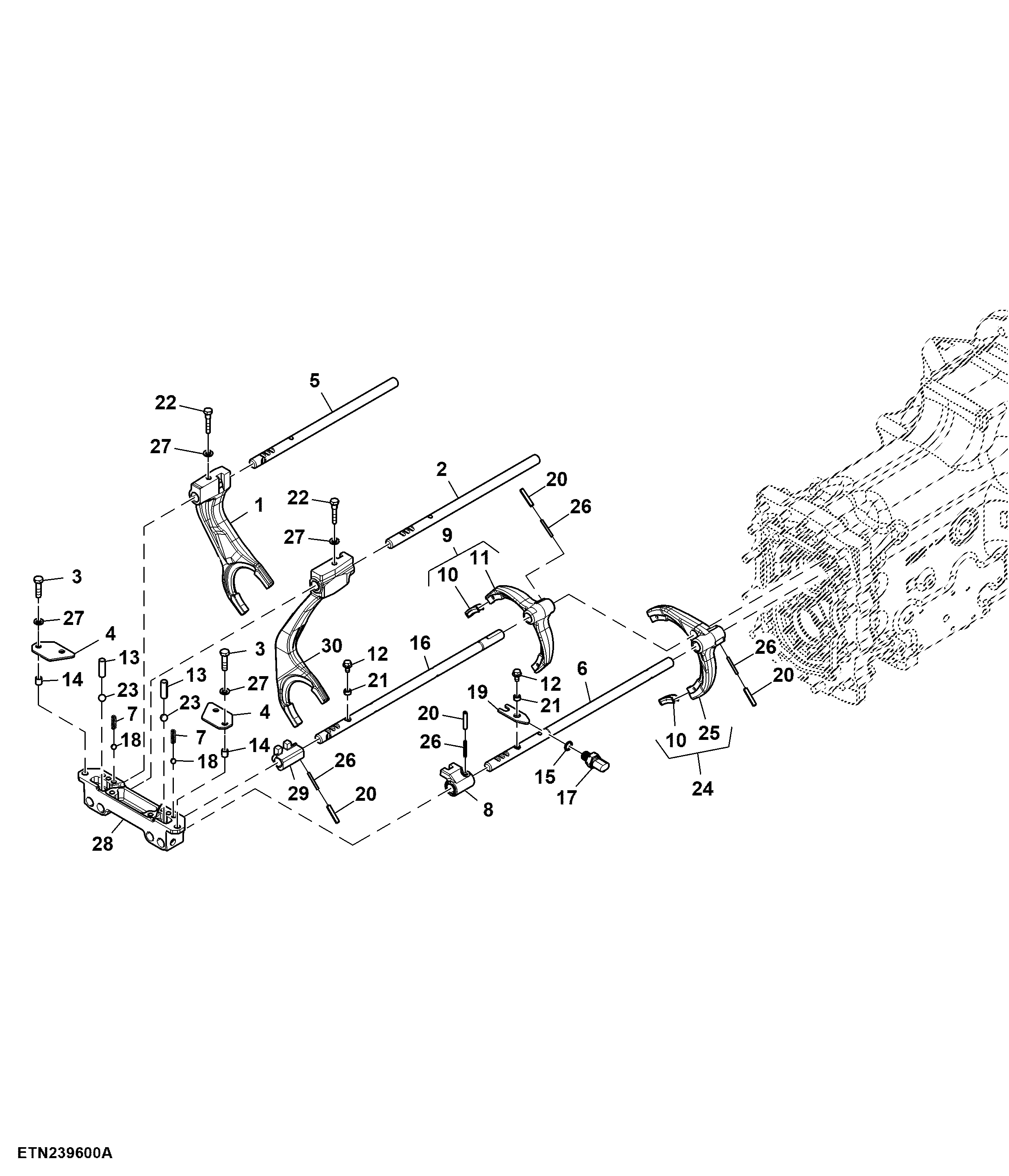 Range and Gear Shifter, W/ PowrReverser™, OOS