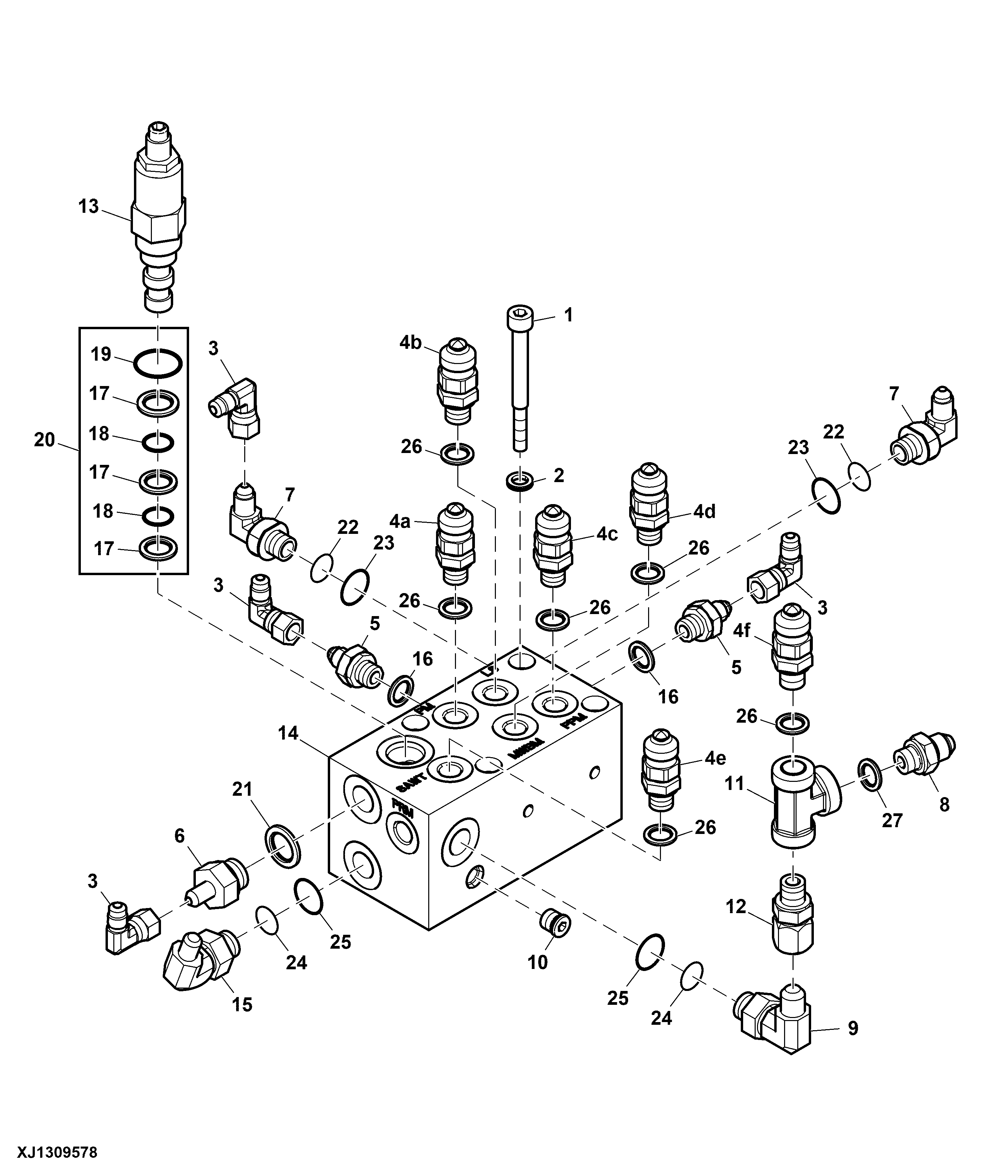 Remote Manifold With Auto Tension, Without Load Sense ( - 000021)