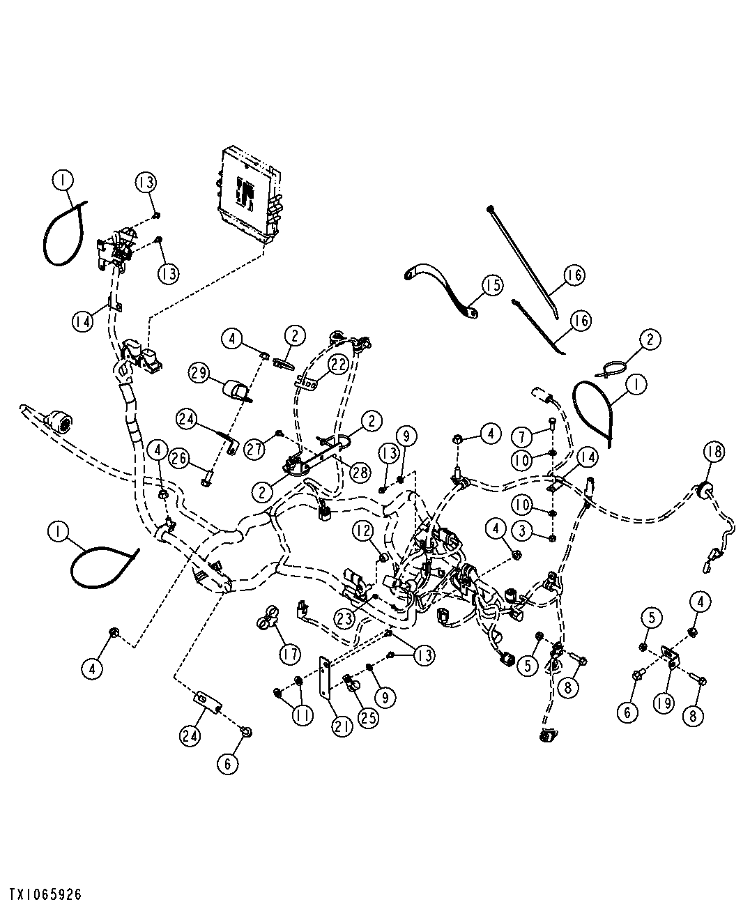 Engine Harness Hardware (Engine 4045HT054, 4045HL288)