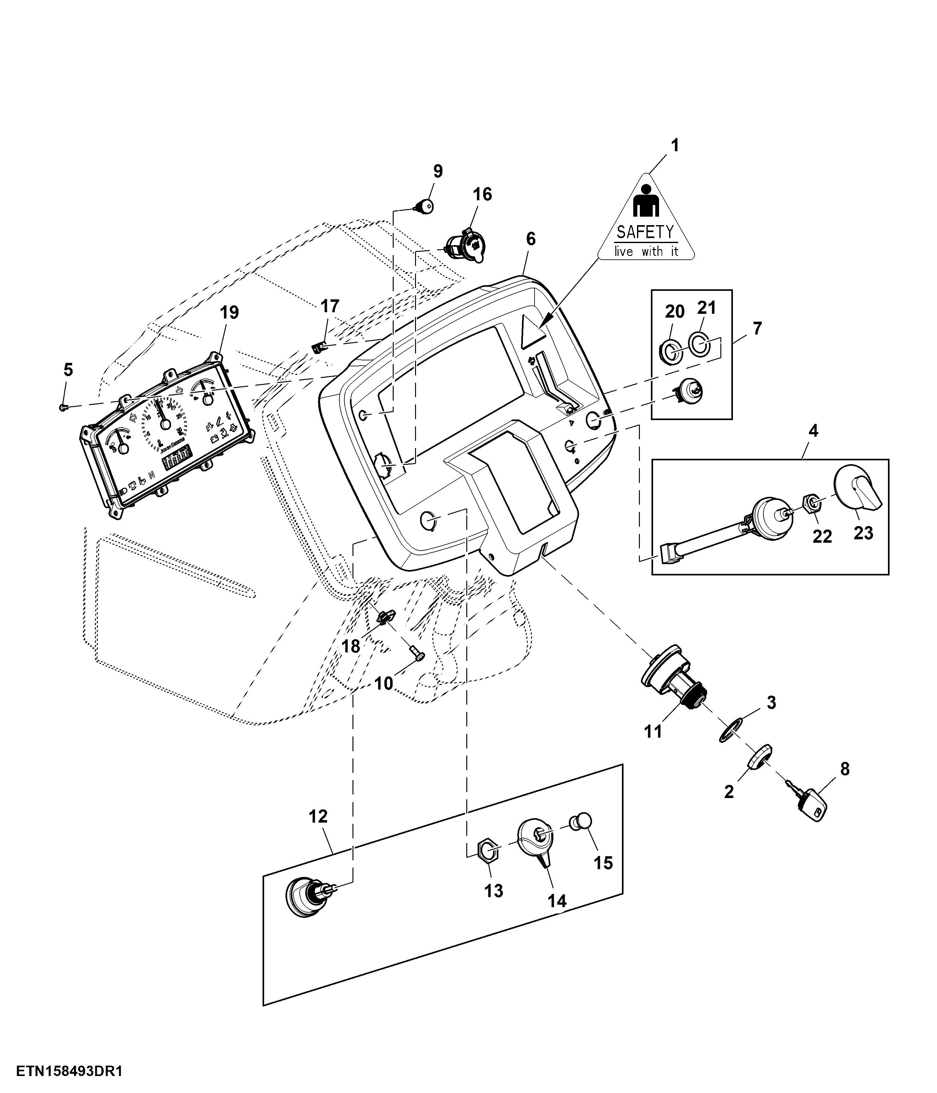 Instrument Cluster, Non Telematics, Premium, Inline, North