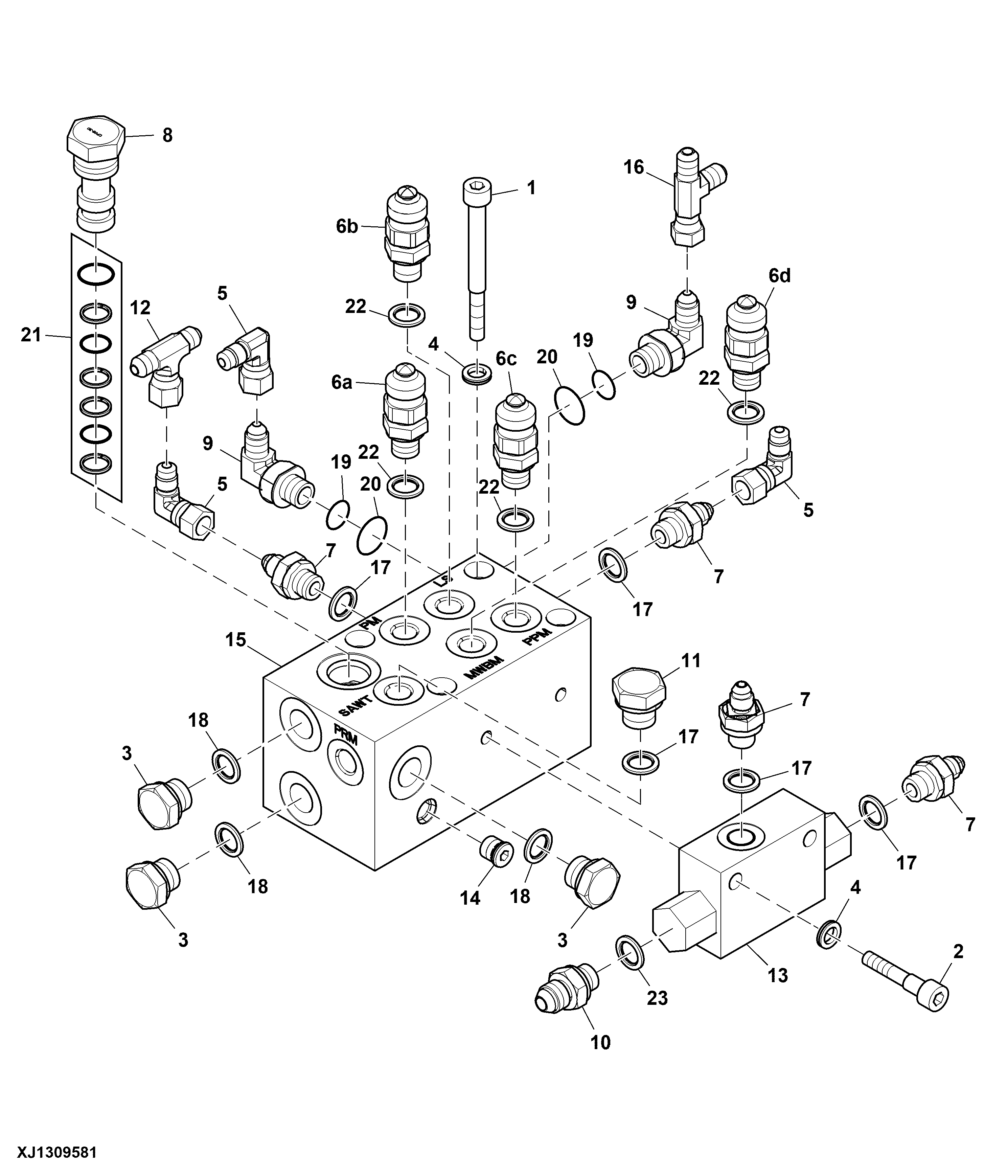 Remote Manifold Without Auto Tension, With Load Sense ( - 000021)