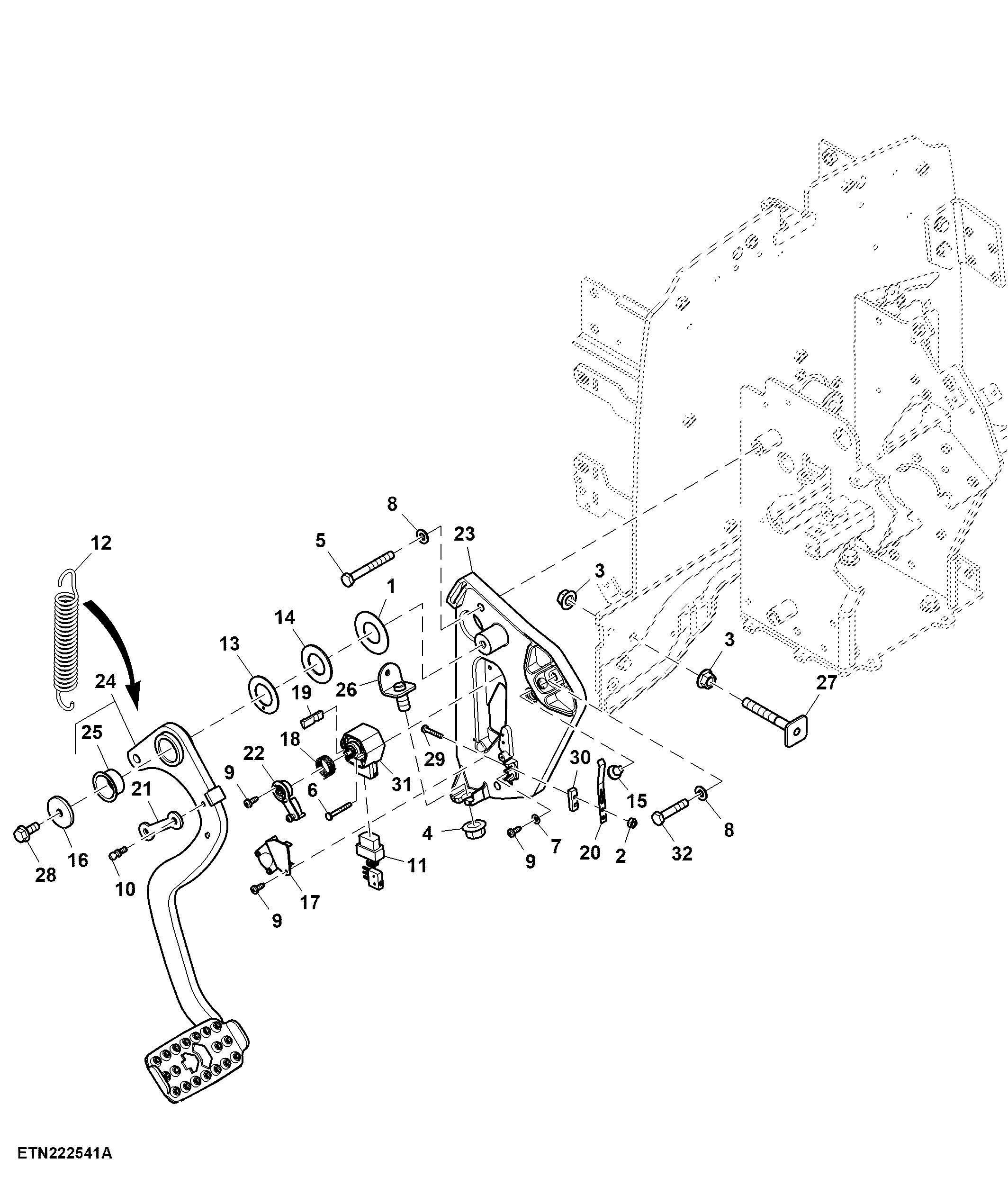 Clutch Pedal and Linkage, Electro-Hydraulic