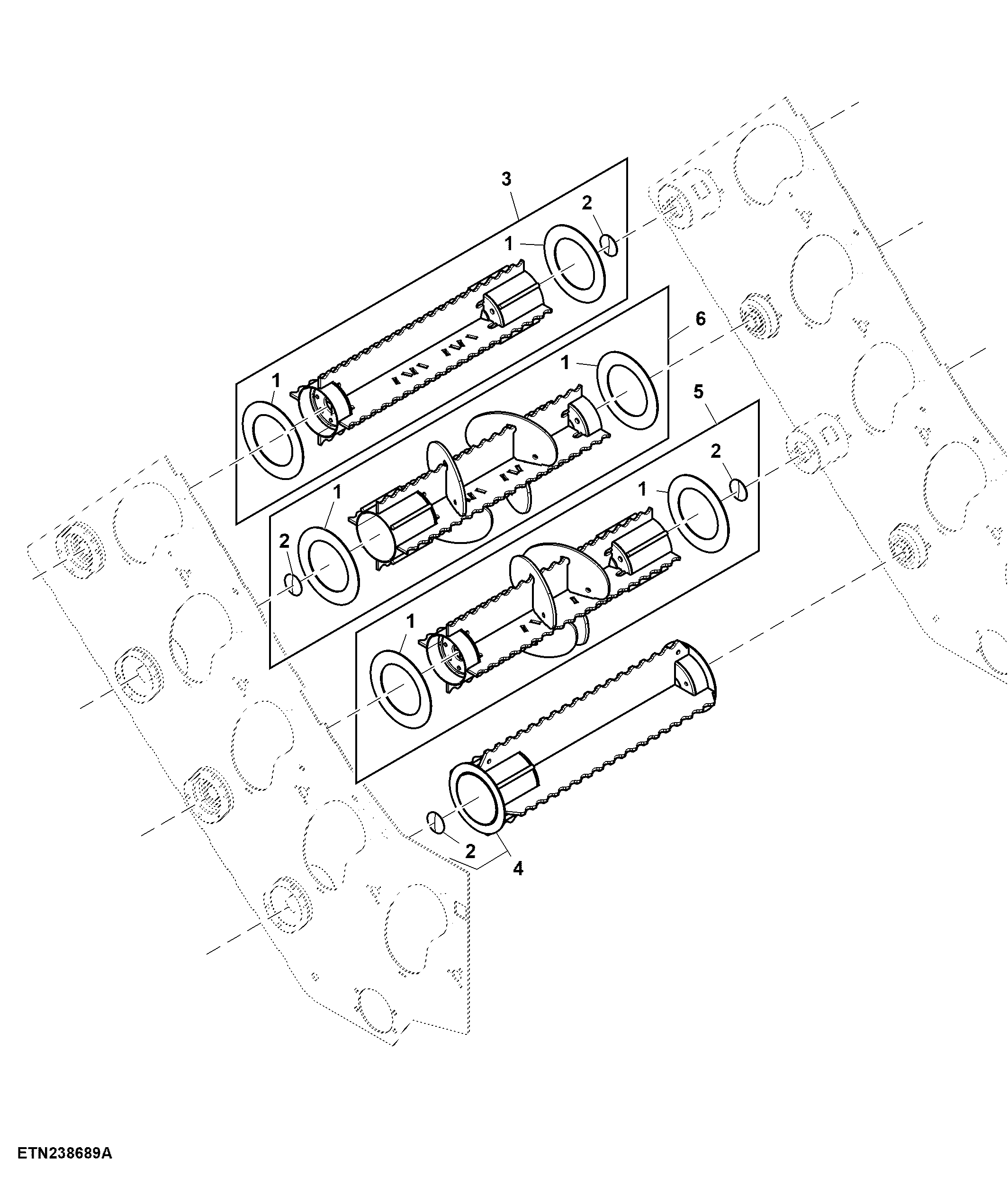 Lower Feed Rollers, XWear™ (210001 - )