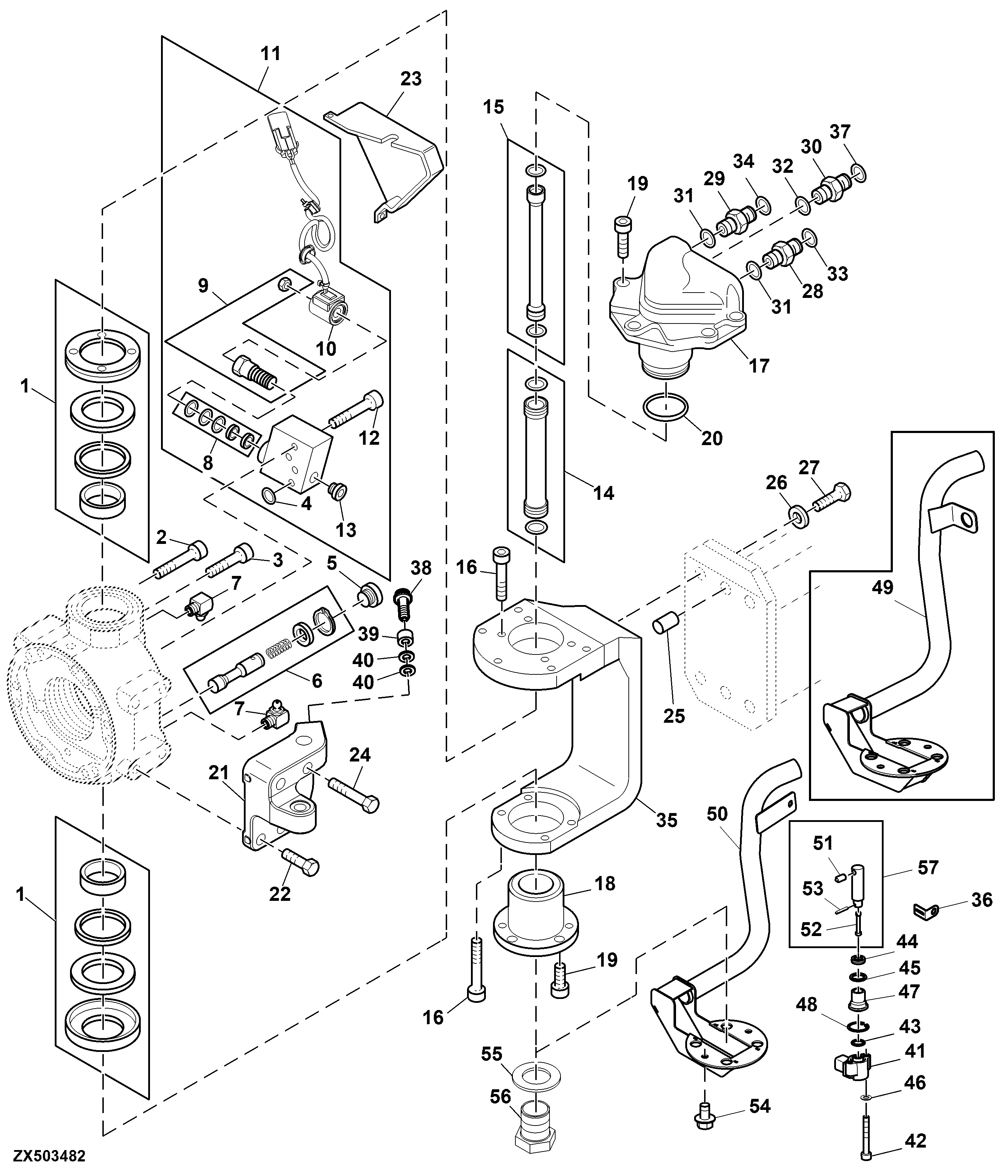 Rear Wheel Motor Valve, C Frame and Pivot, 2096 cm³