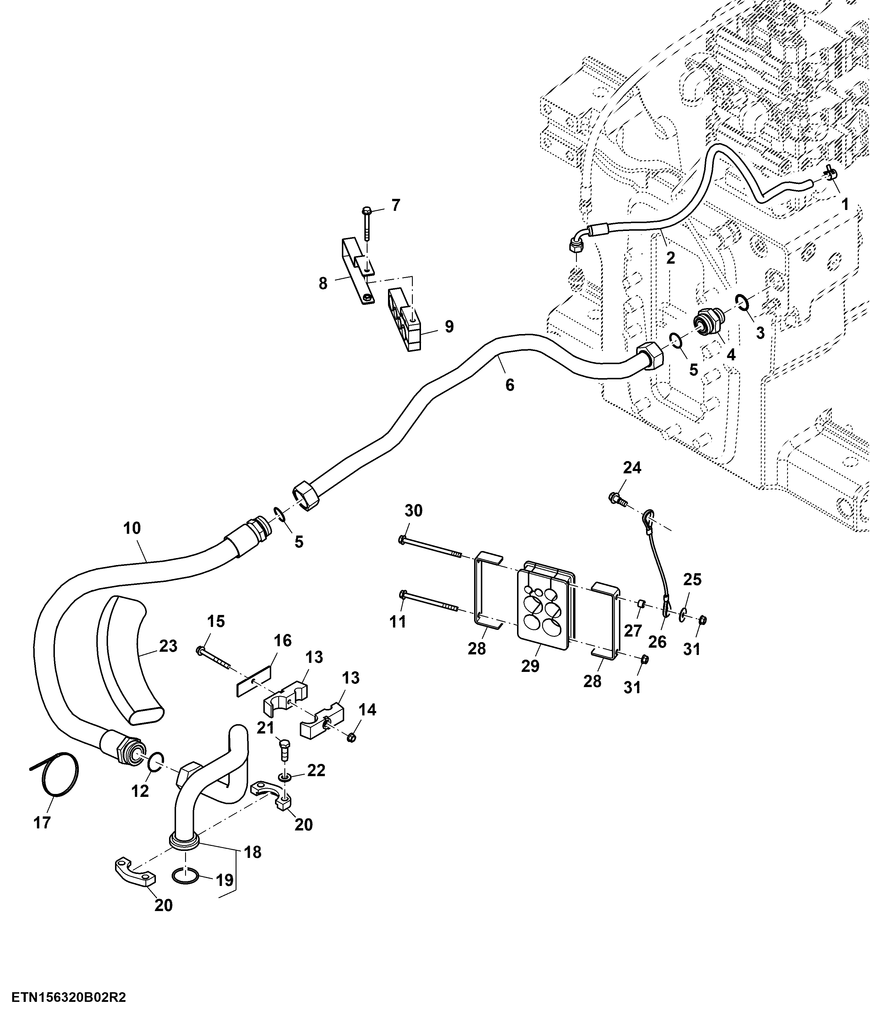 SCV Lines, Standard Flow, PST, Double Reduction Axle, Hitch W/ Quick Coupler (2/2) (064018 - )