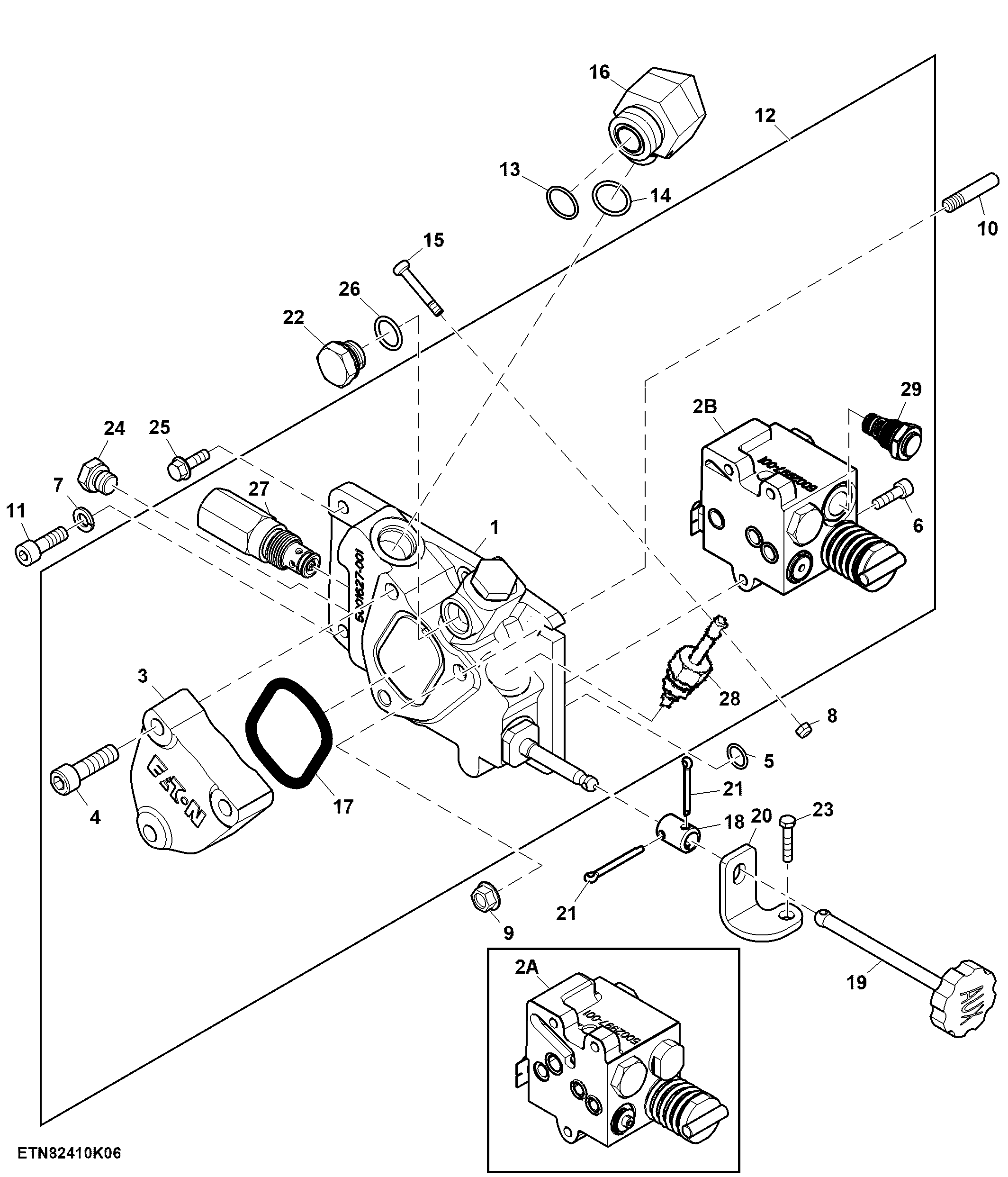Rockshaft Control Valve, W/O EQRL, W/O SCV, Reverse PTO
