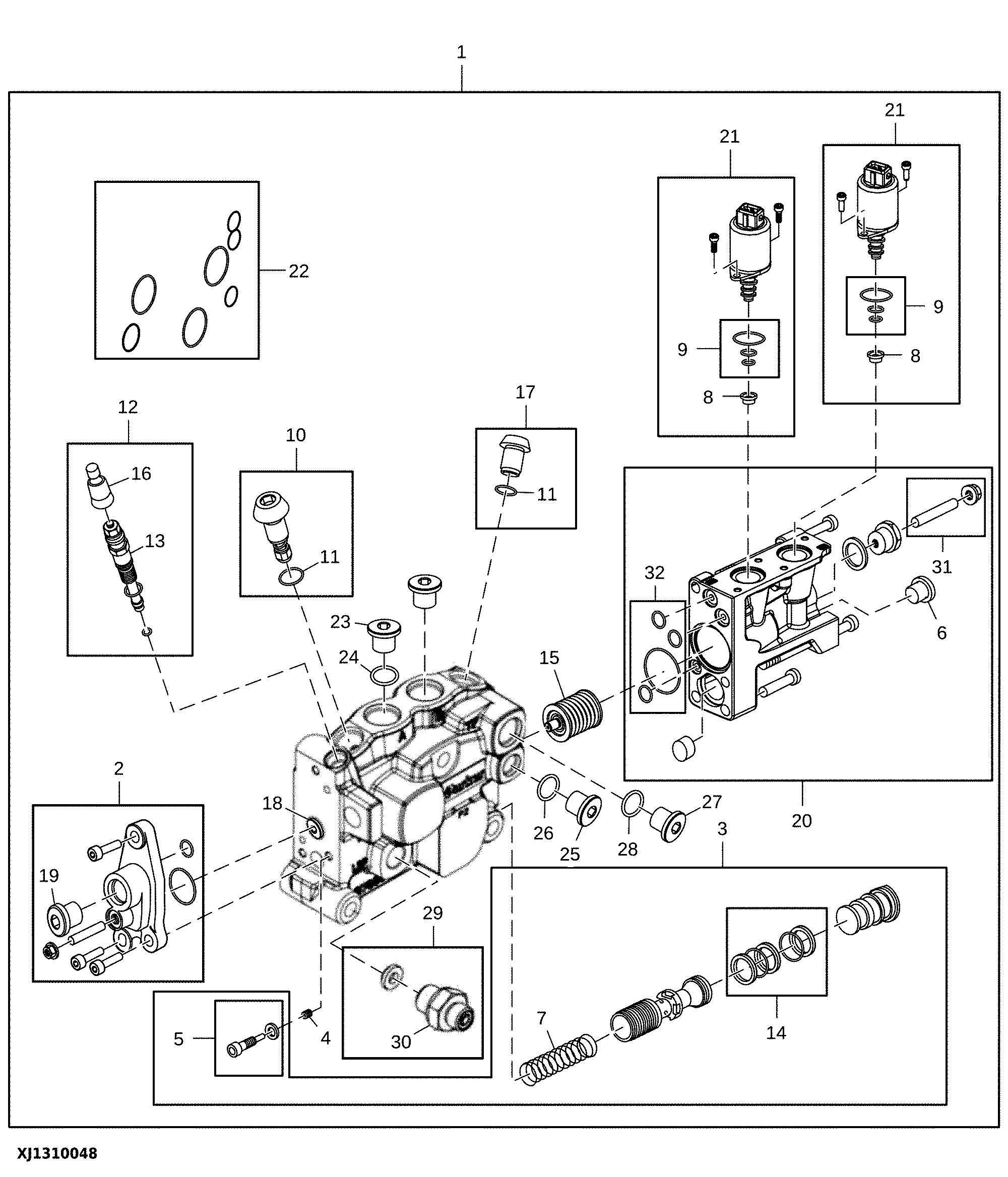 Knife Valve Section, 8 Section, Delimber (254106 - )