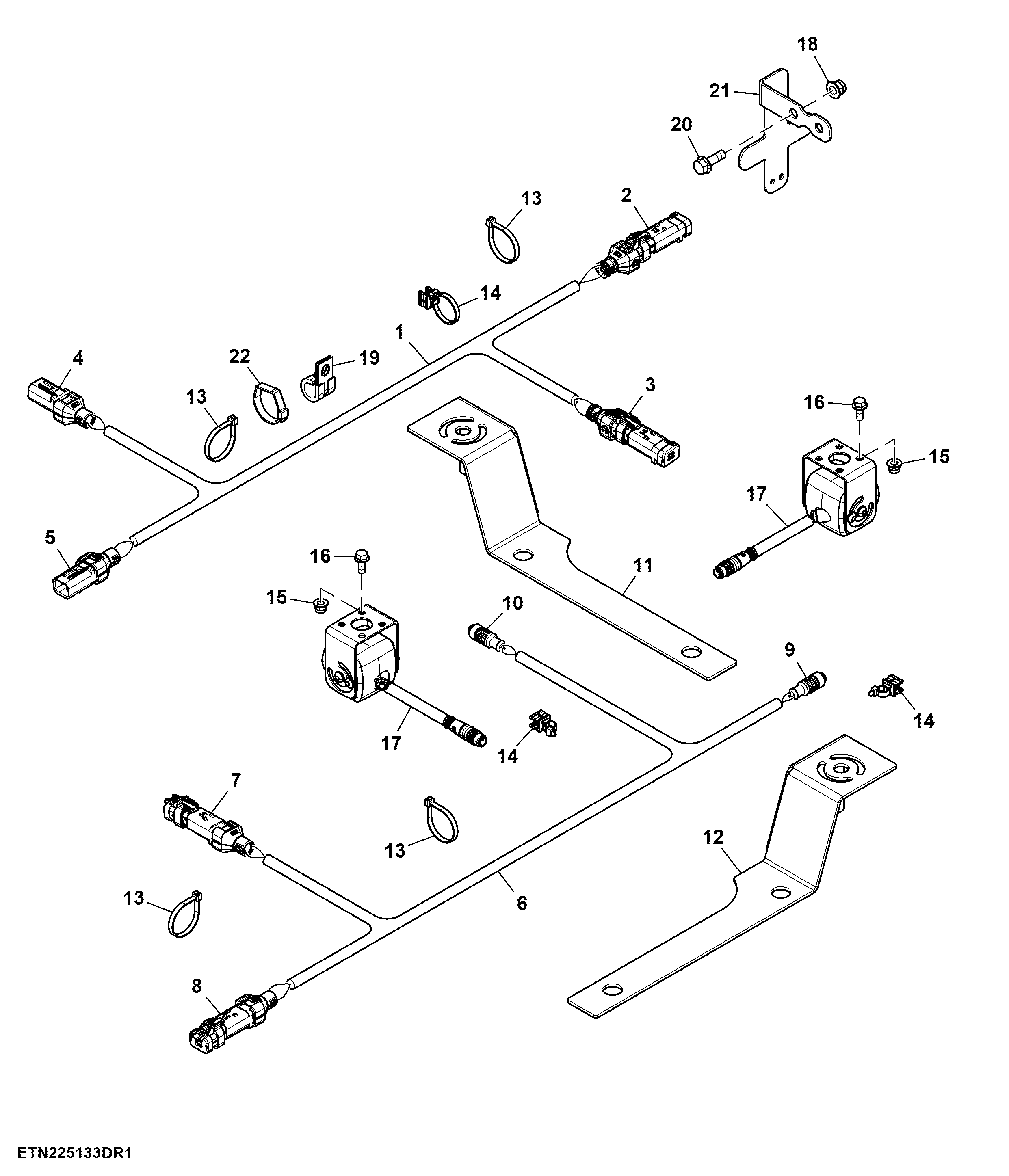 Wiring Harness, Elevator Television Camera (210001 - )