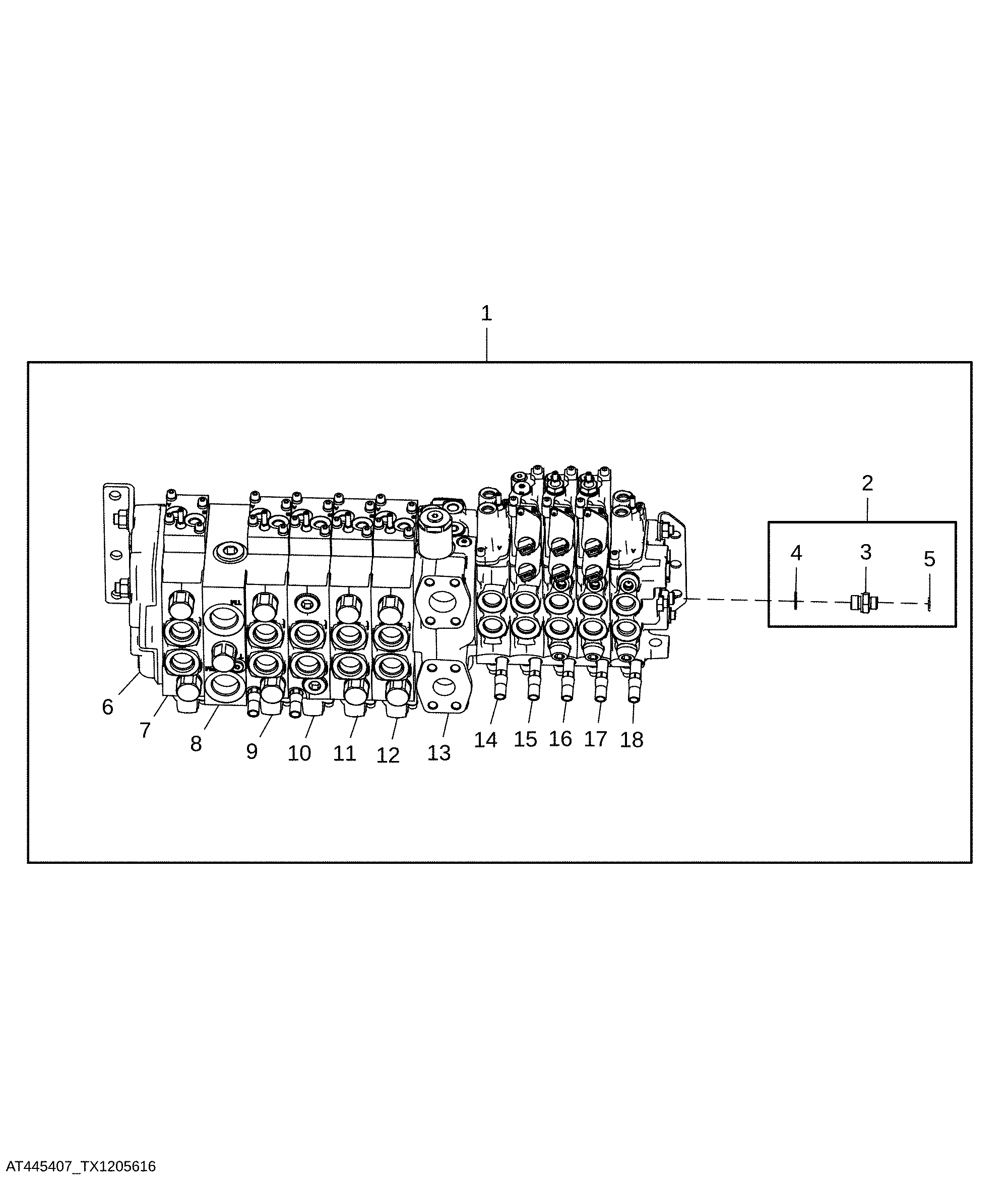 Main Control Valve, 10 Section, Circle Saw with Mobile Hydraulics