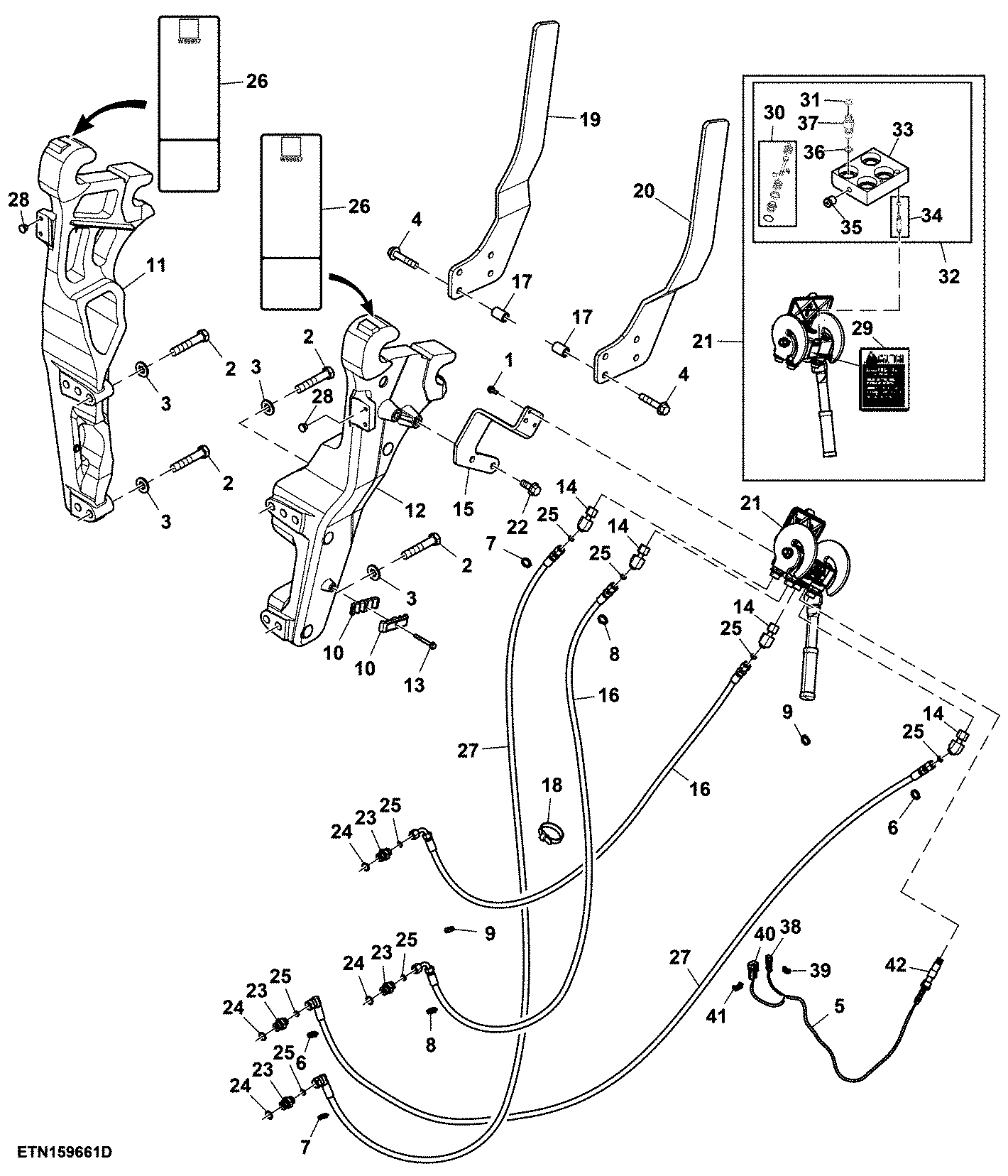 Loader Ready Kit, 2 Function, W/O Front Hitch