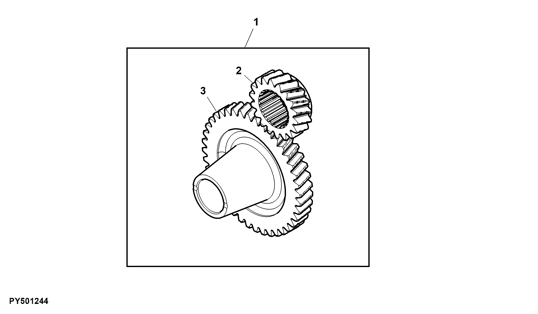 Helical Gear, 2400 RPM, Attachment