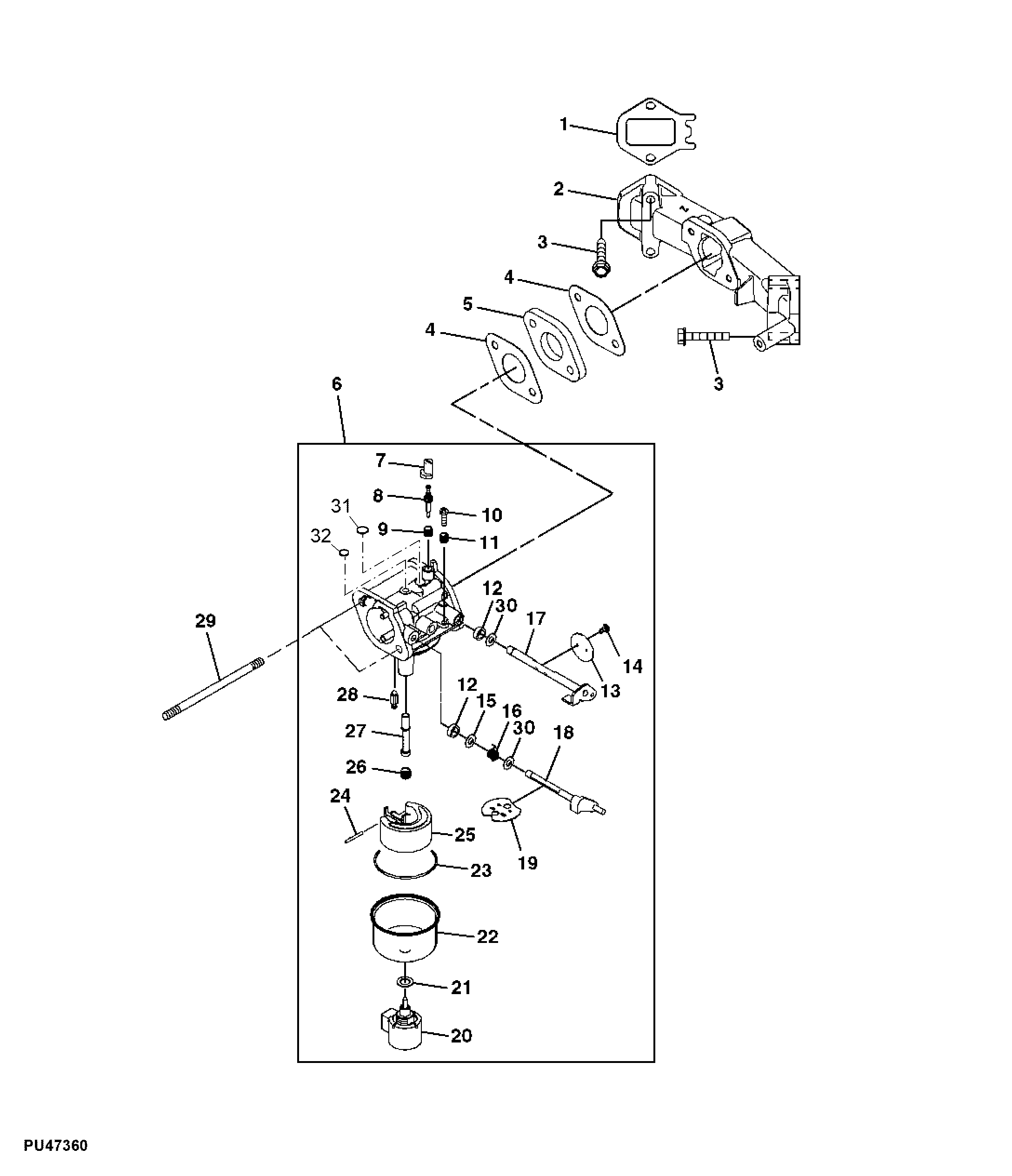Carburetor and Intake Manifold (FS541V, FS600V)