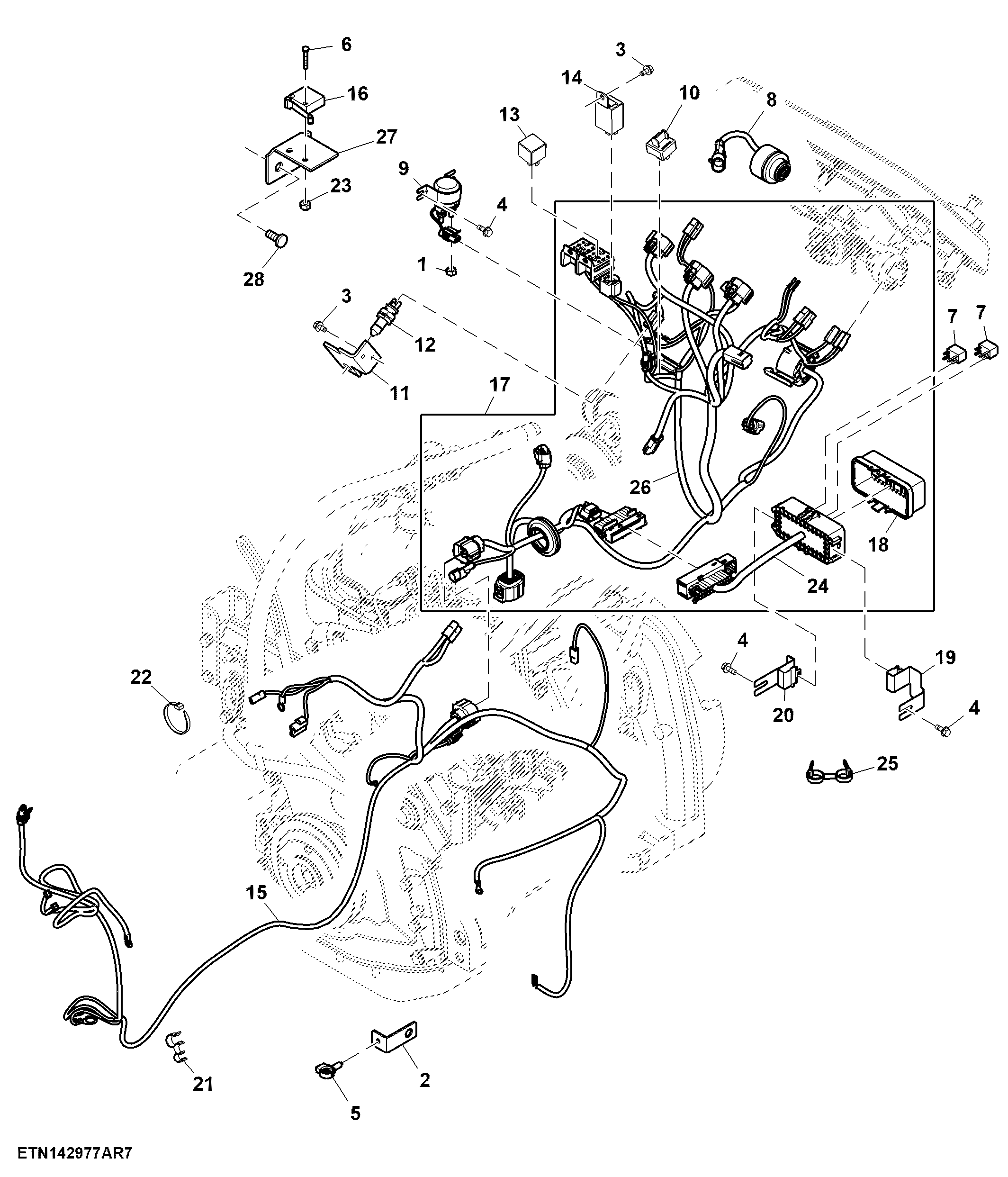 Front Wiring Harness, Premium, Rotary Engine