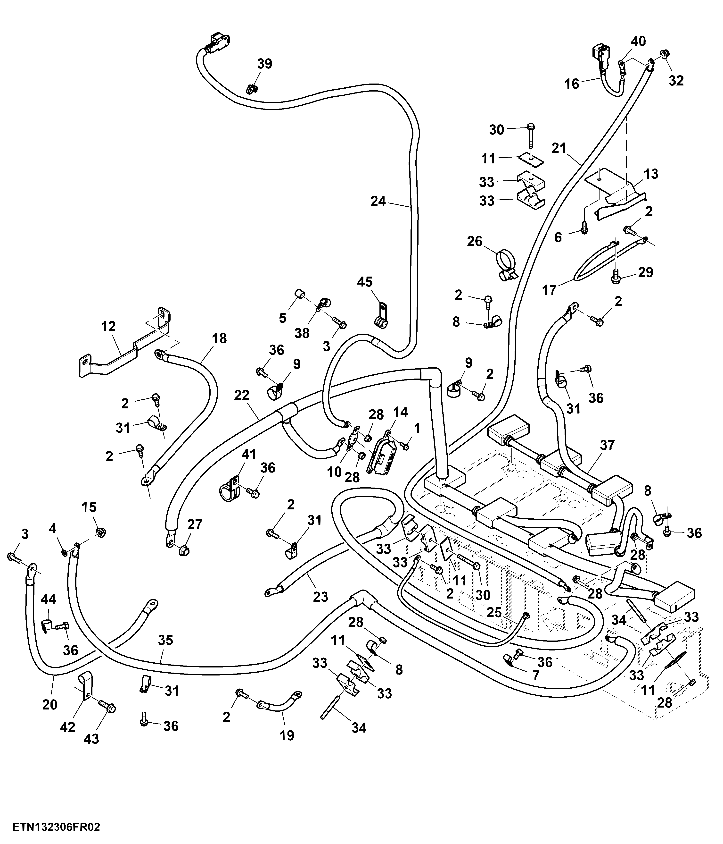 Battery Cable, W/ Back Up Pump, 15.0 L Engine ( - 804001)