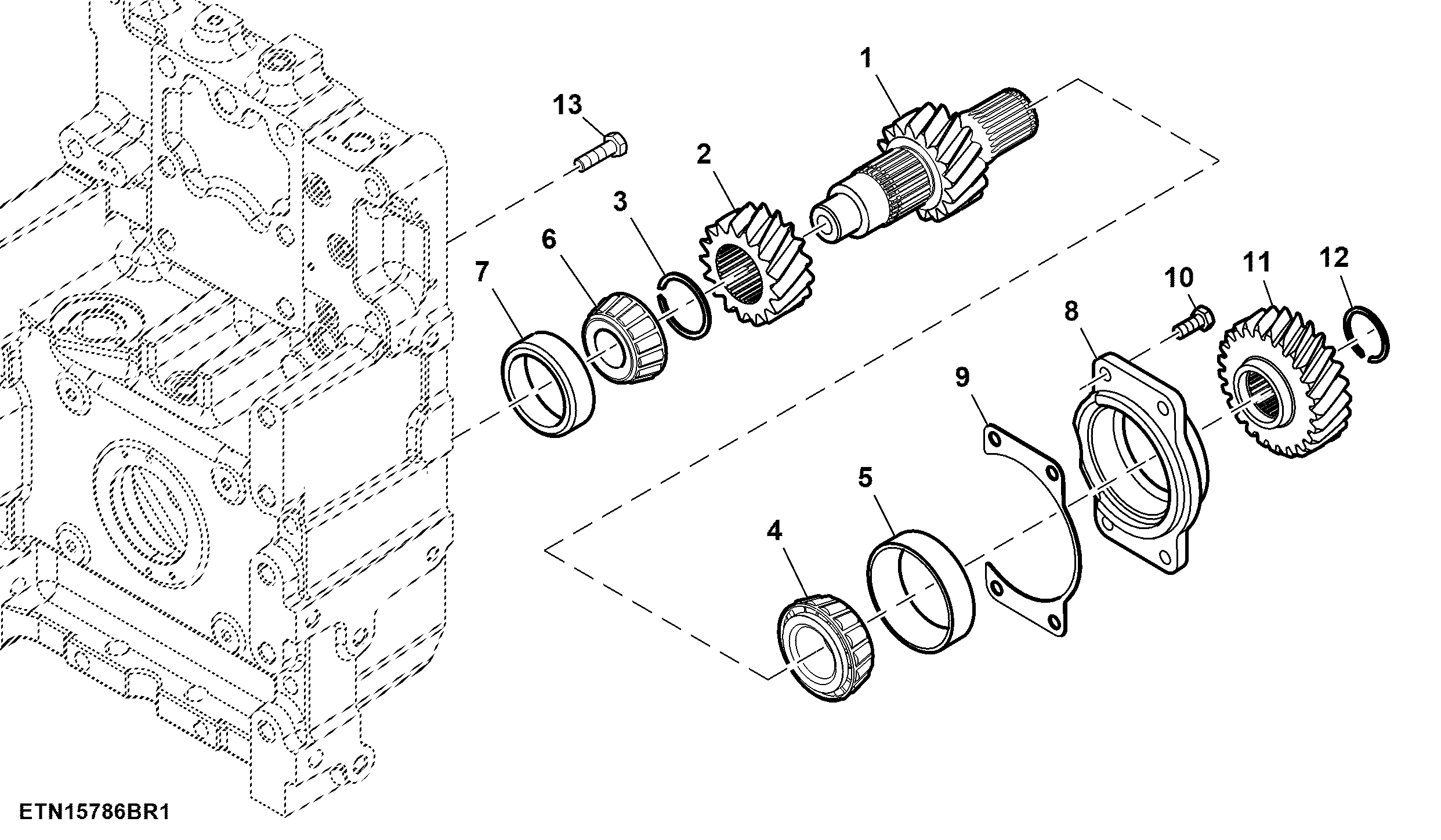 Countershaft, PTO, Rear, 3-Speed, 1000 / 540 / 540E