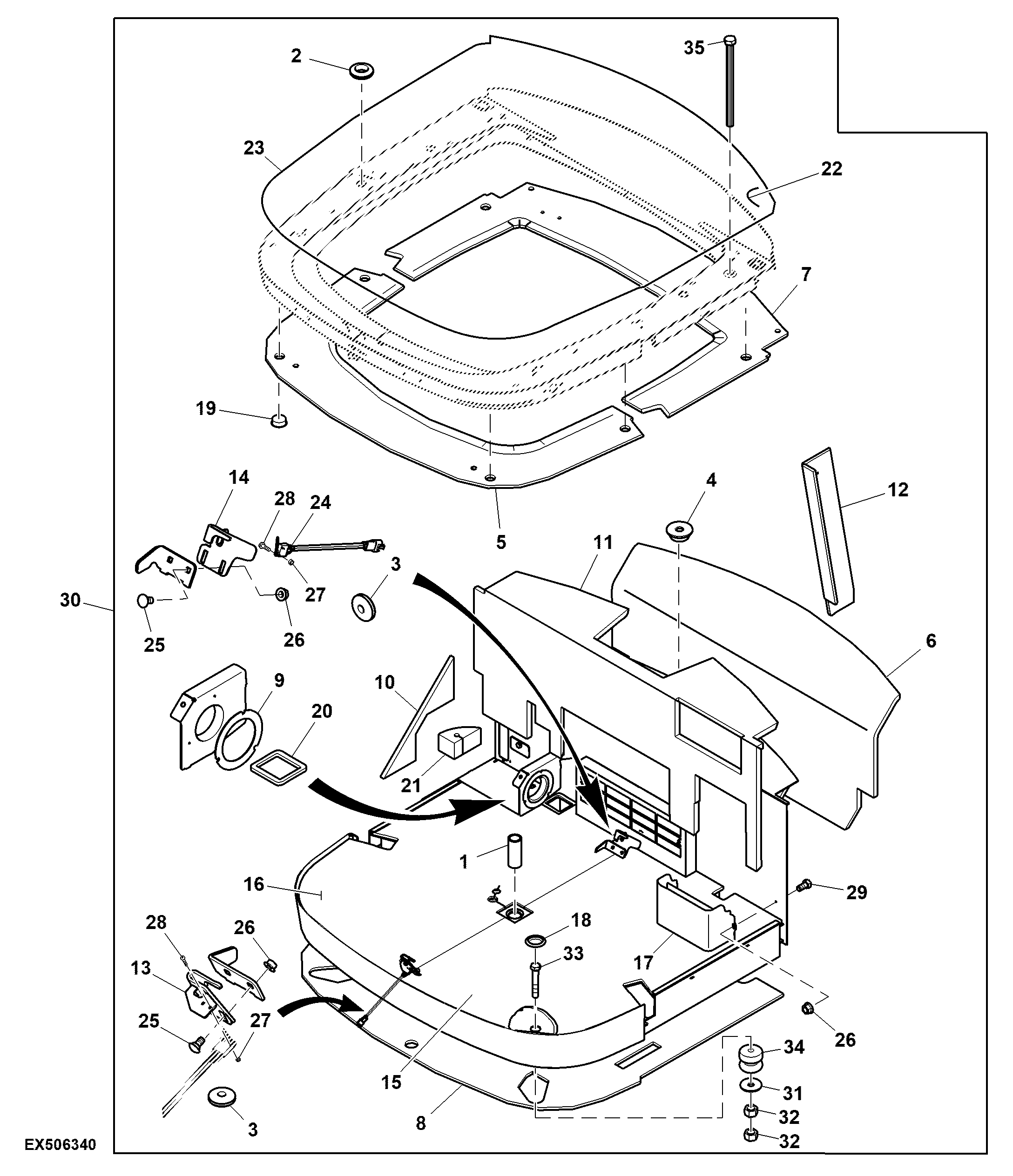 Cab Upholstery Mounts, Seals and Insulators