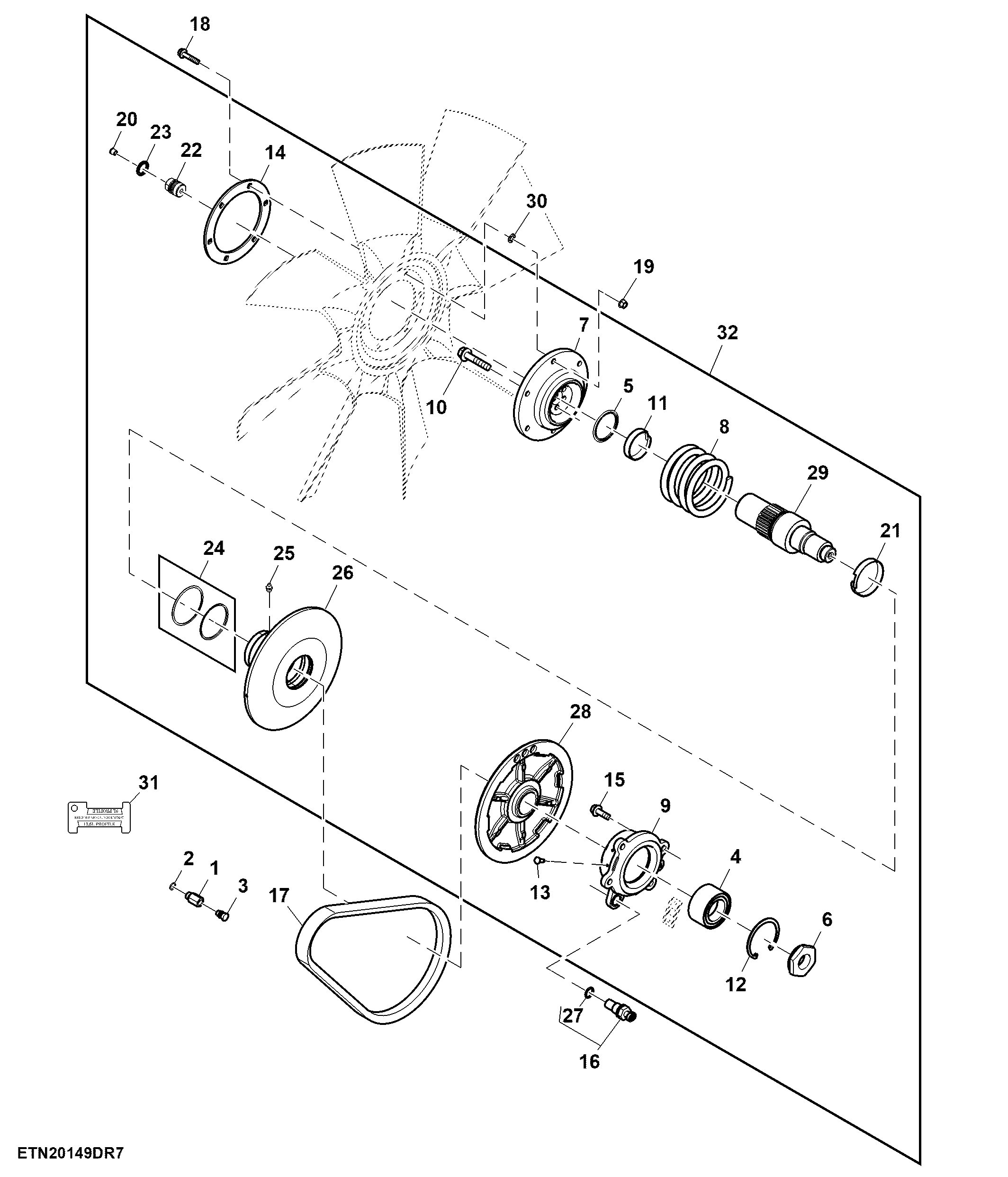 Fan Drive, Driven Assembly, Variable Speed, IT4 / FT4 Engine