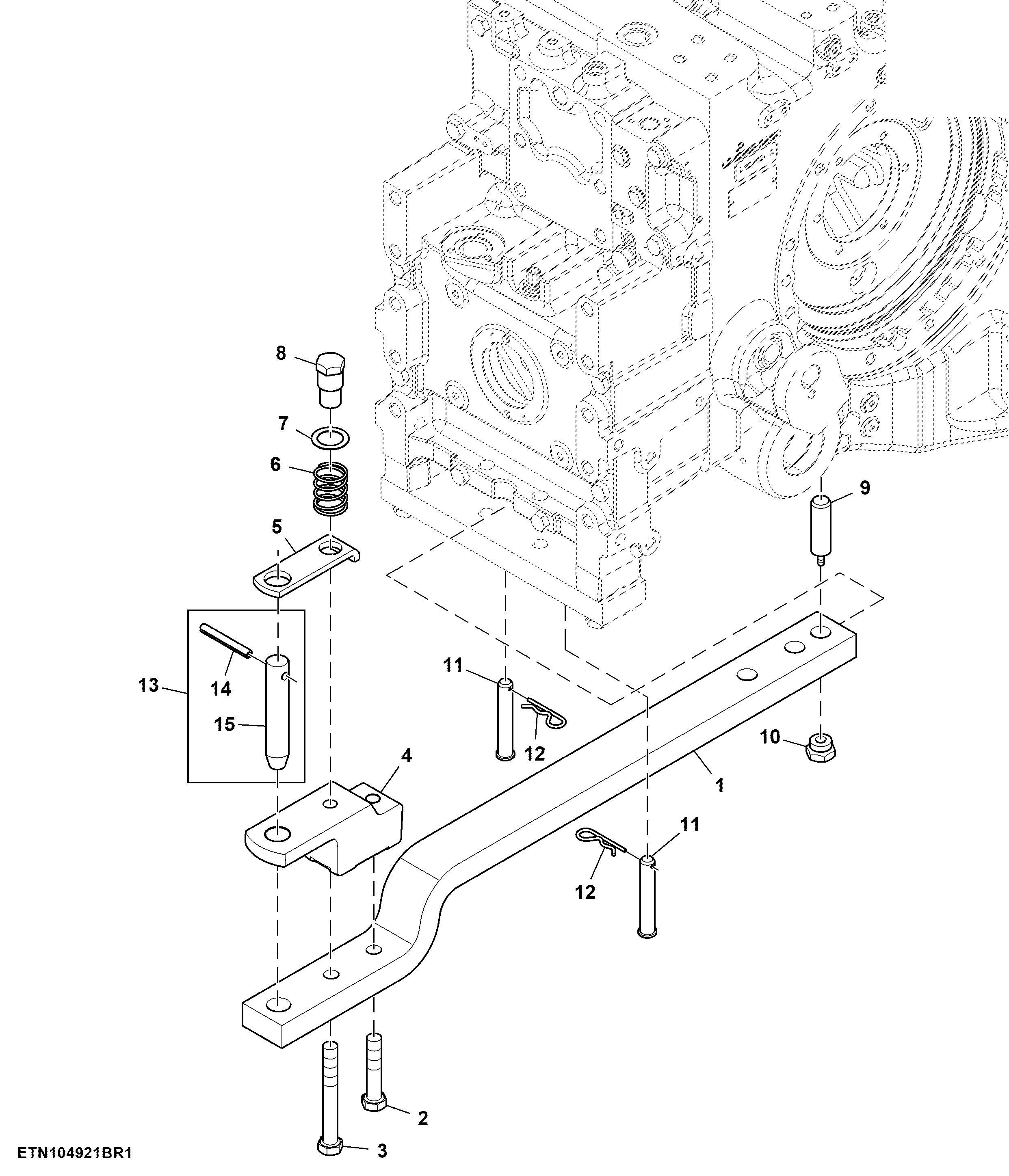 Drawbar, Standard, W/ Hammer Strap, Category 2