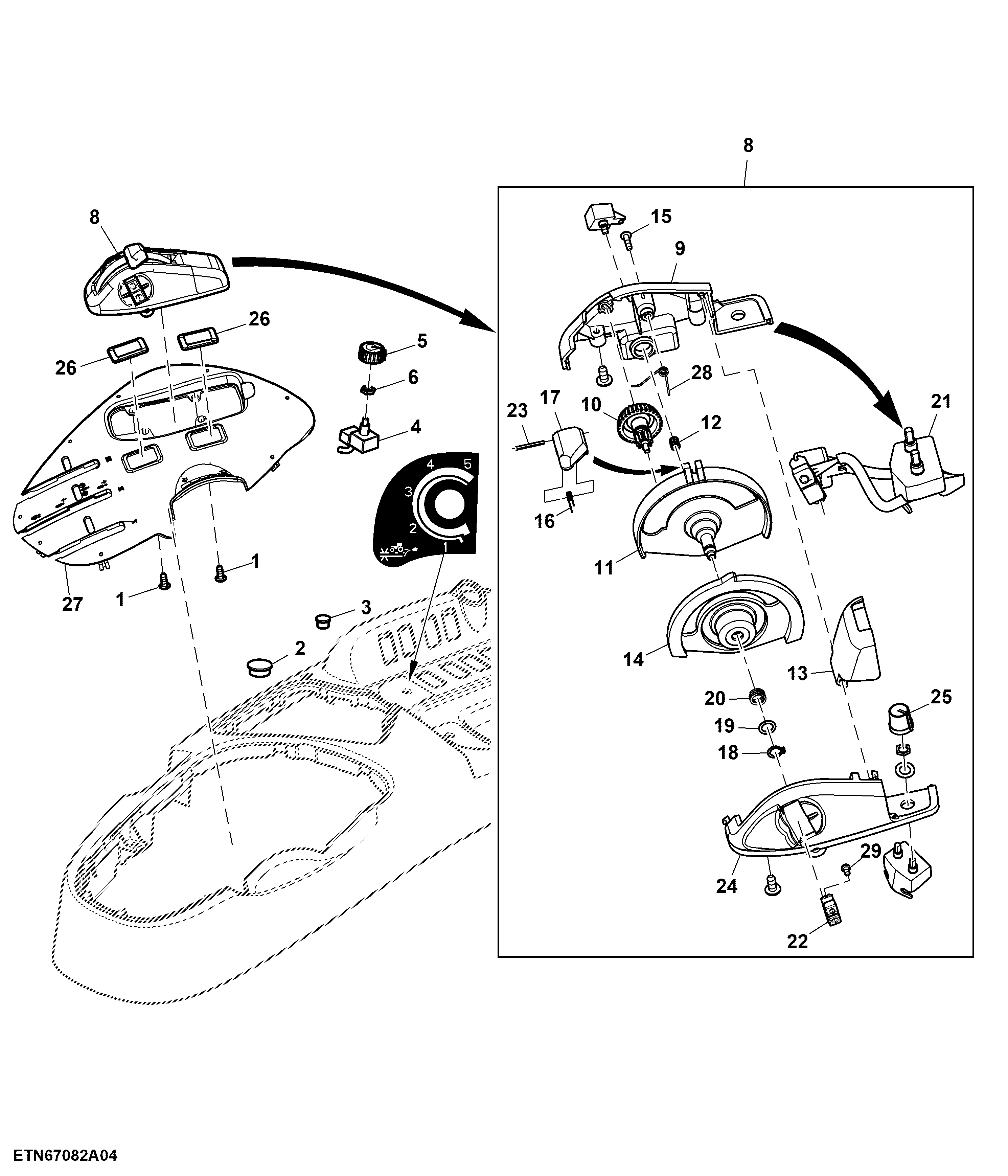 Rear Hitch Controls, Electro-Hydraulic, Cab