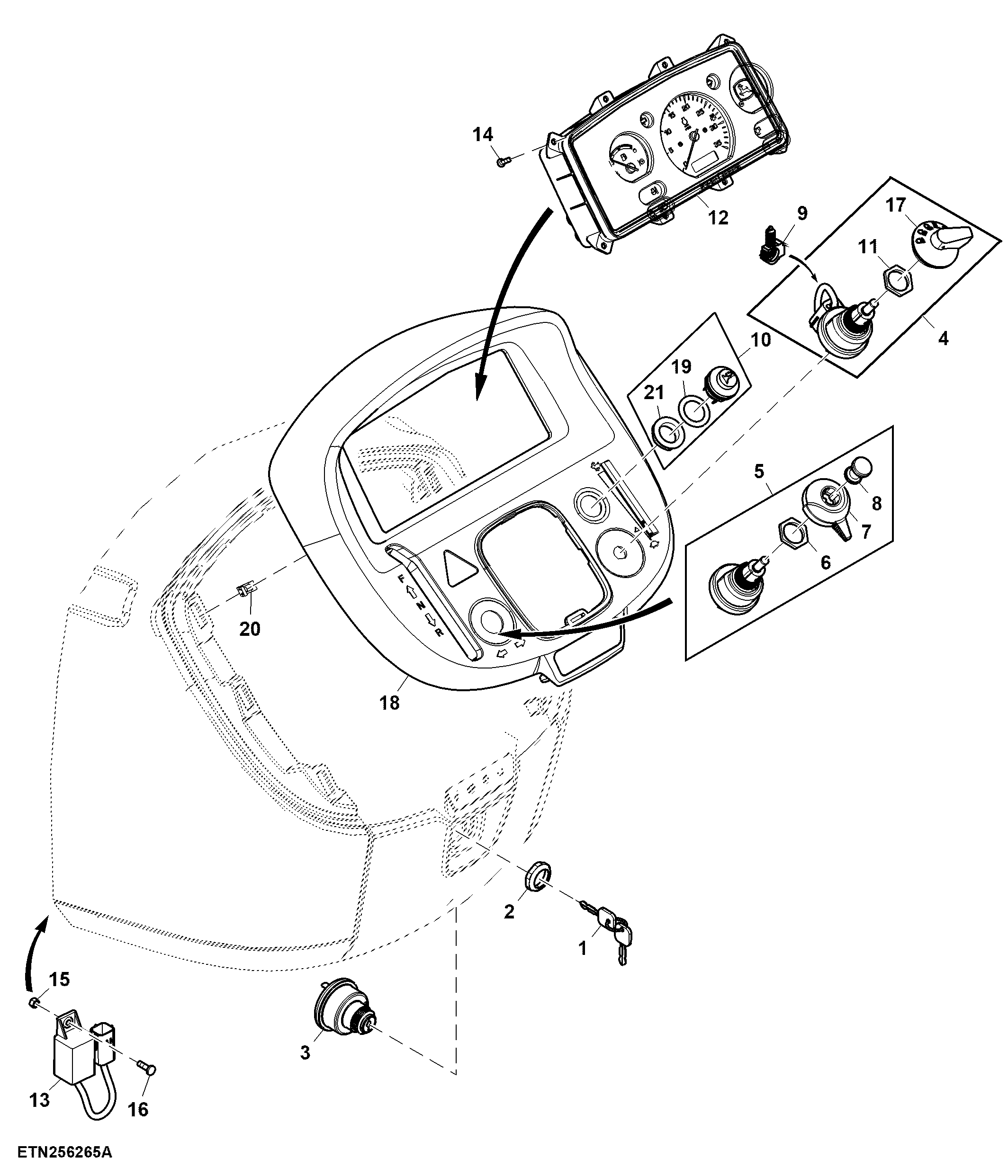 Instrument Cluster, W/ Park Brake Indicator