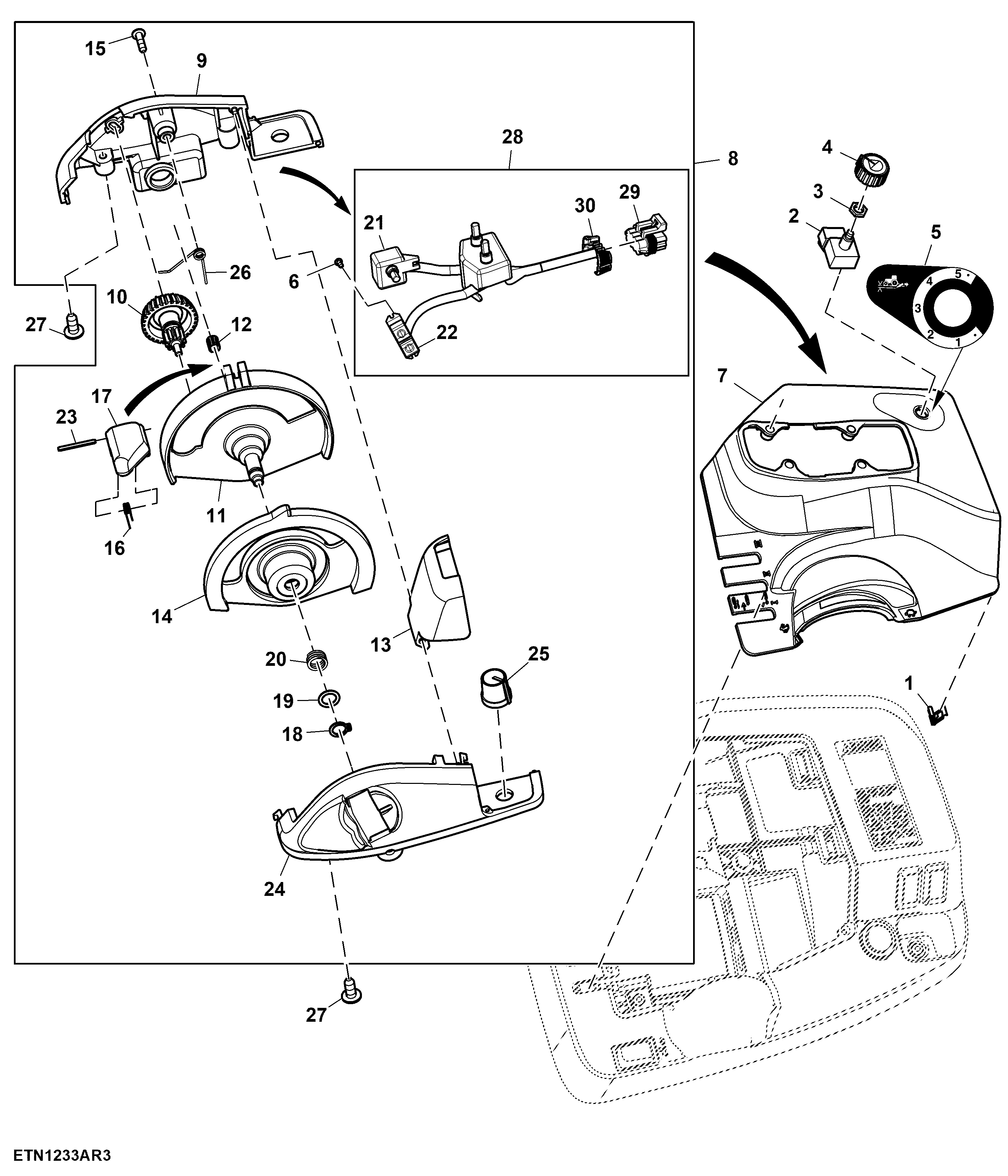 Rear Hitch Controls, Electro-Hydraulic, OOS