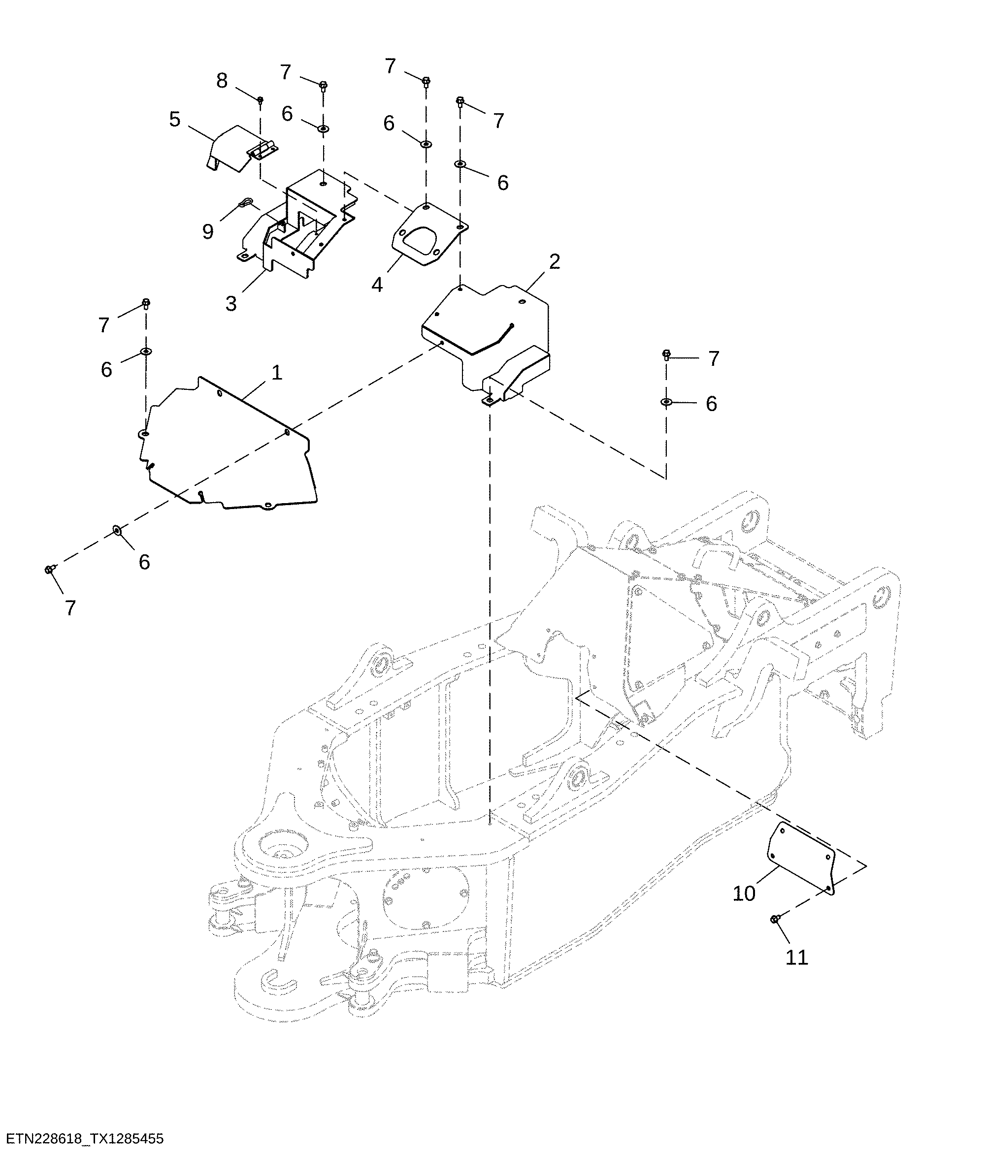Equipment Frame Guards, Dual Function Arch with 4000 Winch