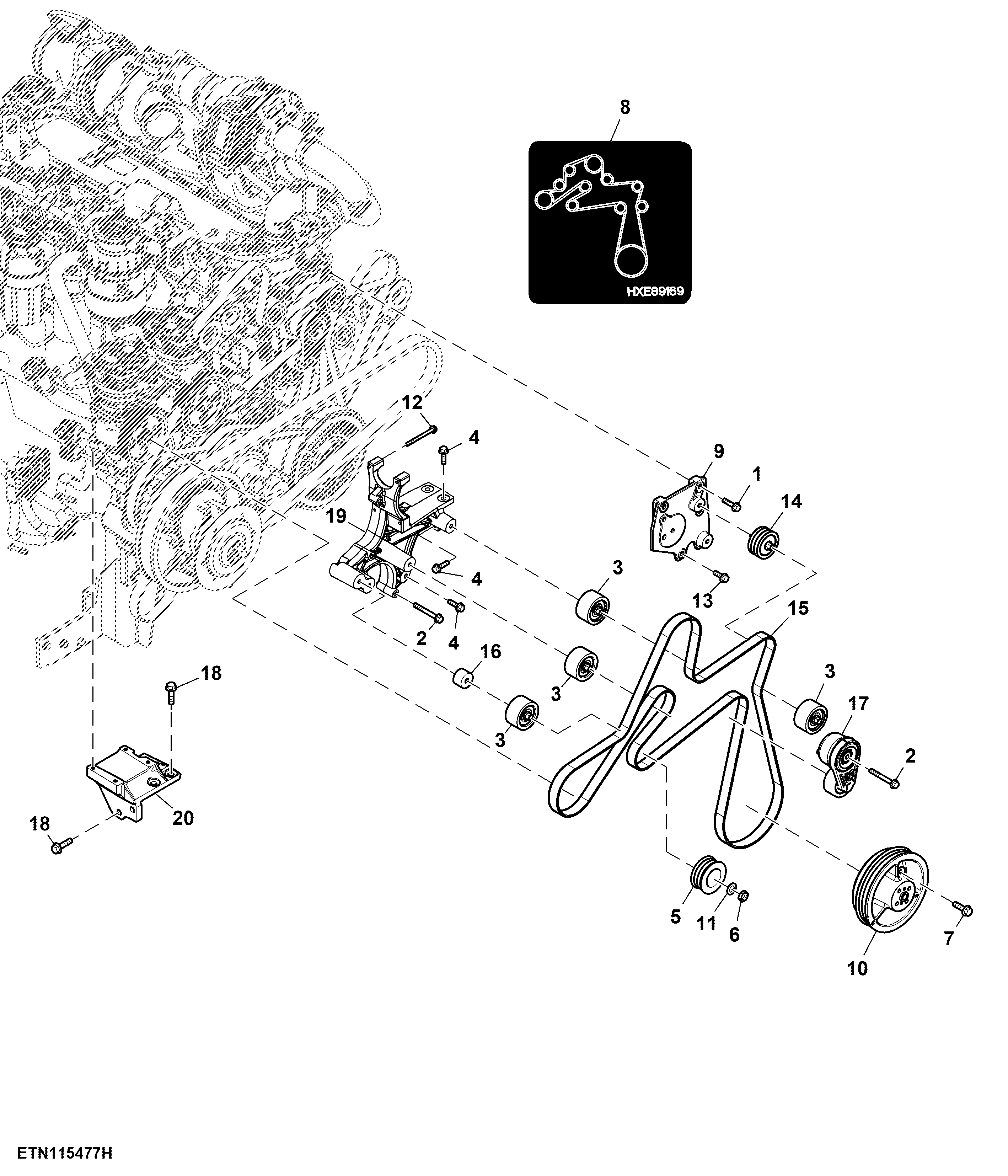Air Compressor and Front Engine Drive, Final Tier 4