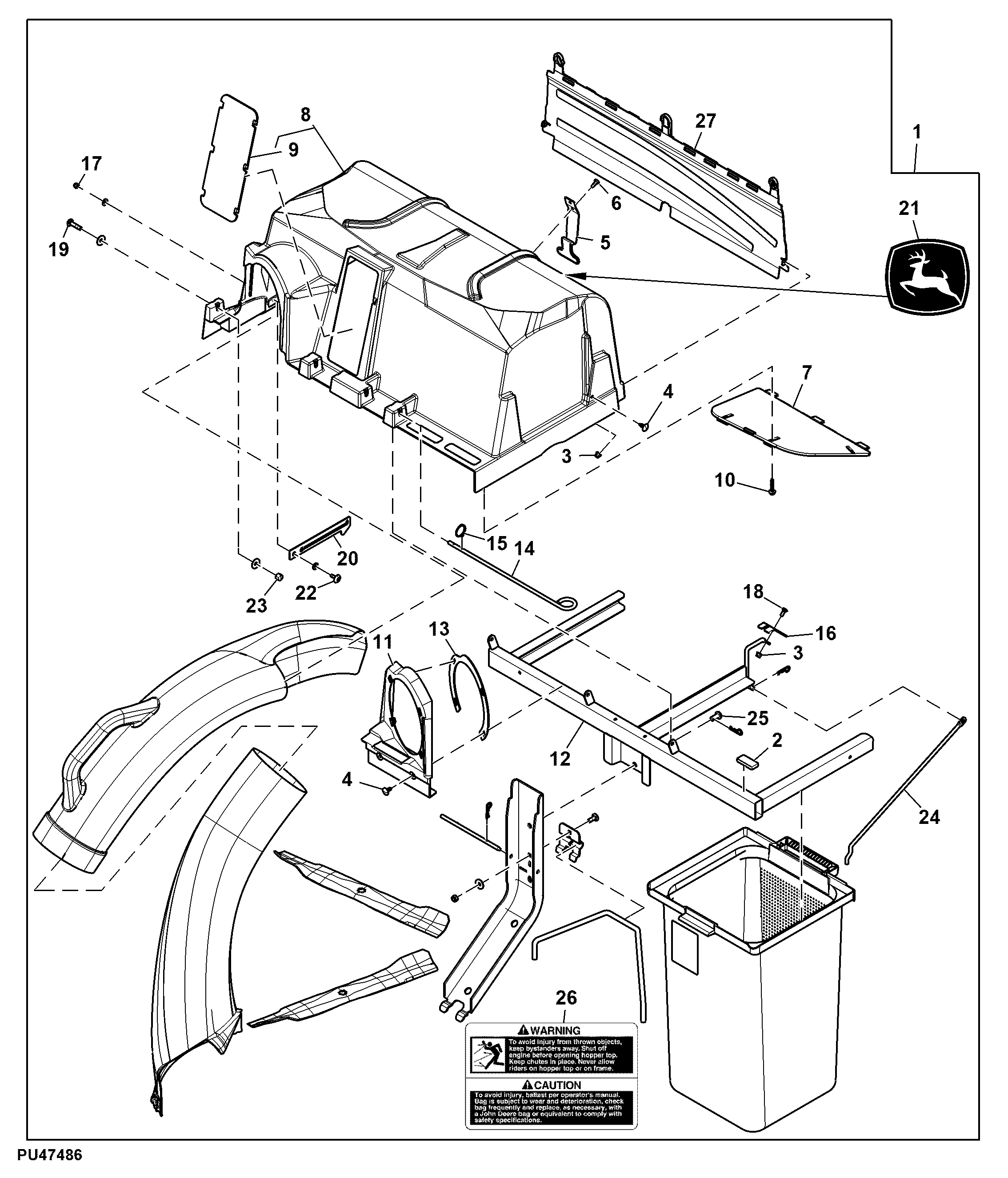 Material Collection System, 2 - Bag, Attachment