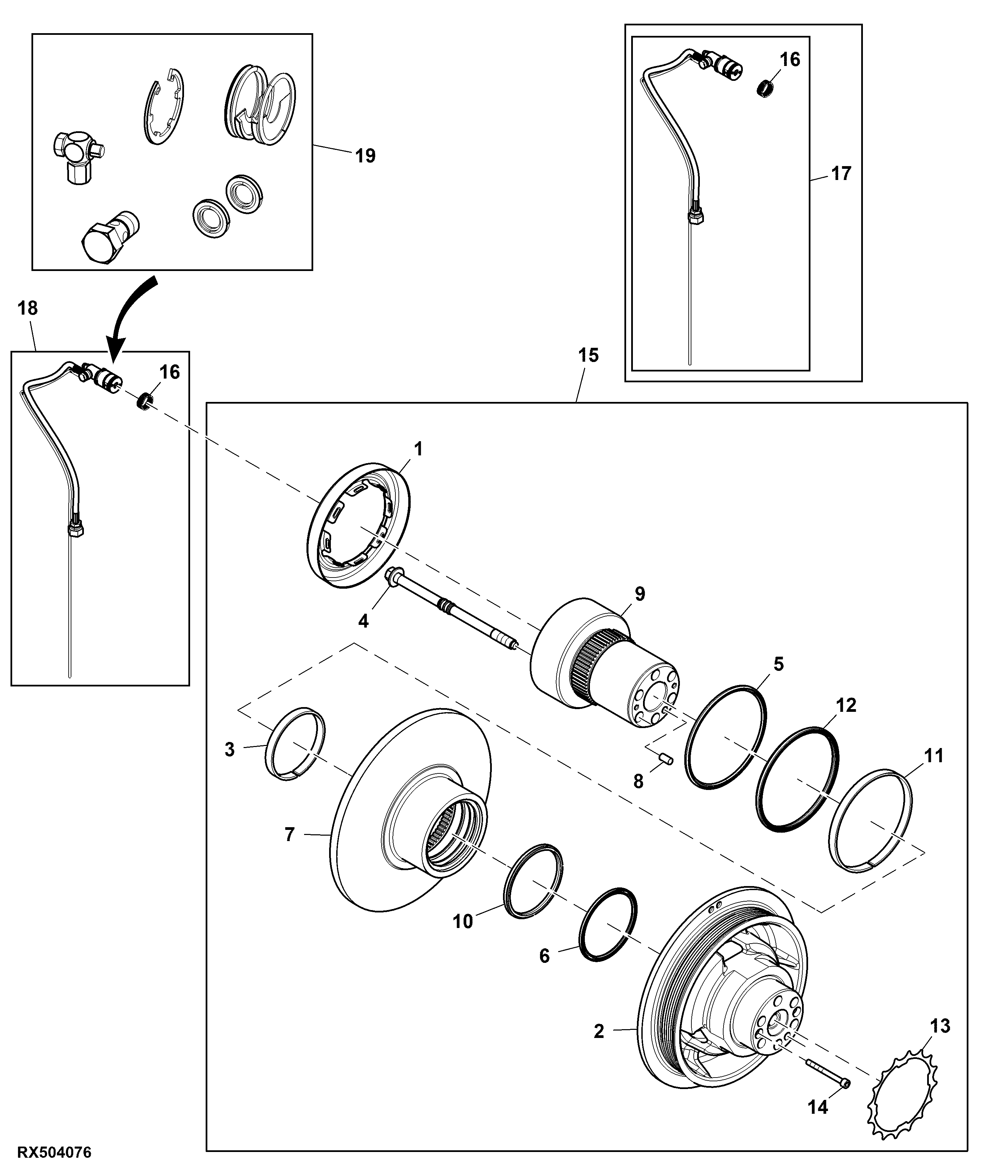 Variable Speed Fan Drive, Driver Assembly, 13.5 L Engine