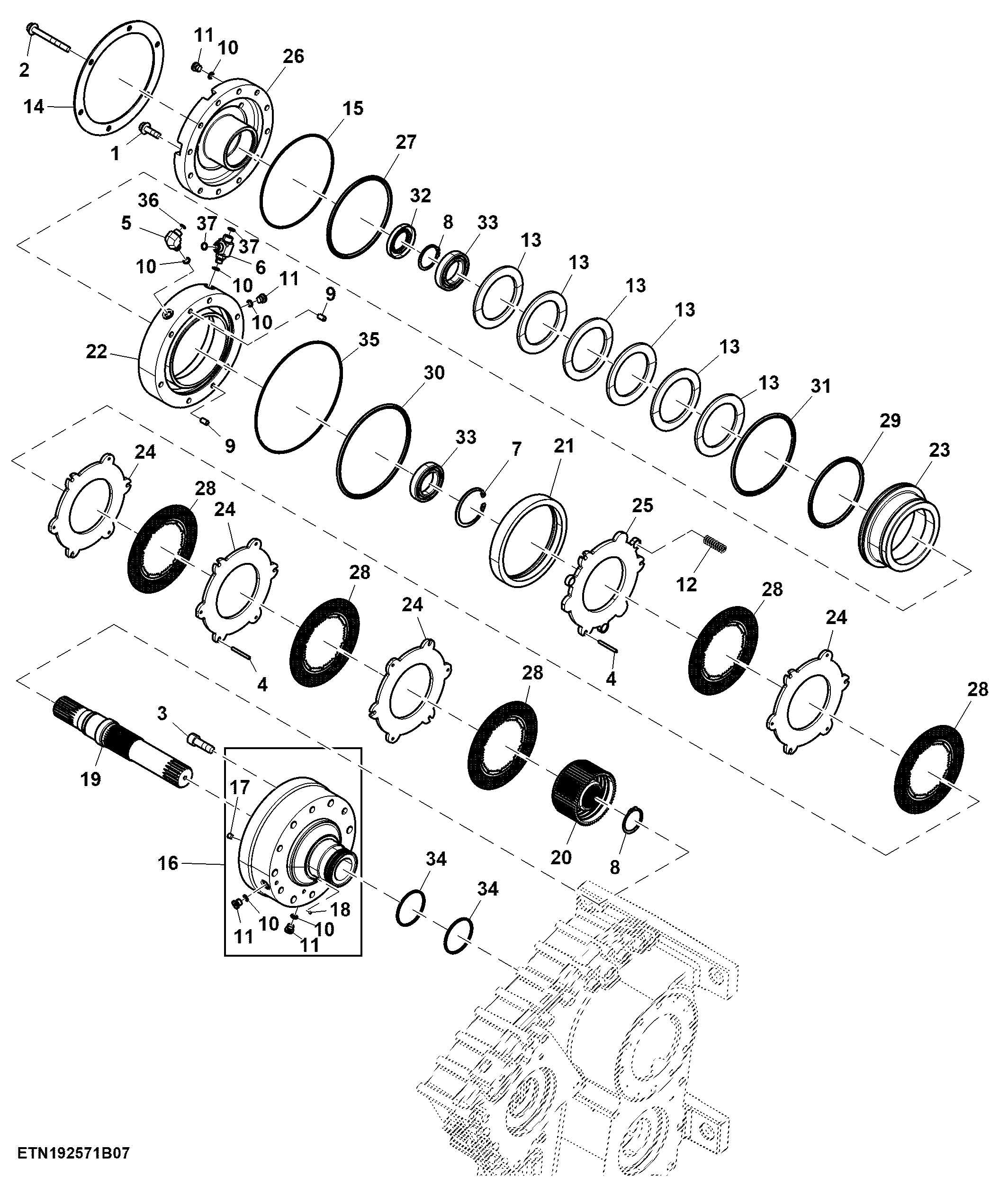 Transmission Brake, RH, Multi Motor Transmission